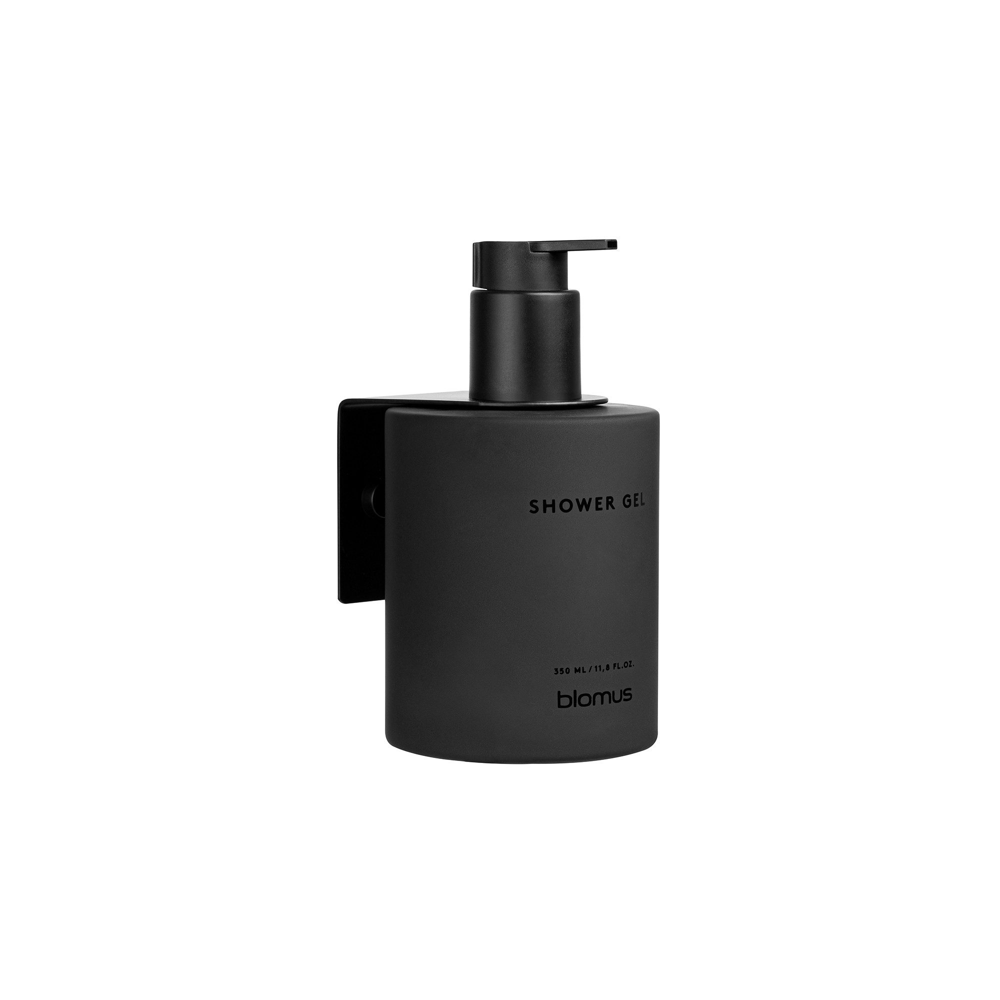 blomus Seifenspender Shower Gel -KIREI- Glasflasche, Duschgelflasche: Organizer aus Glas, Stilvolle Glasflasche, Nachhaltig, inkl. Wandhalterung