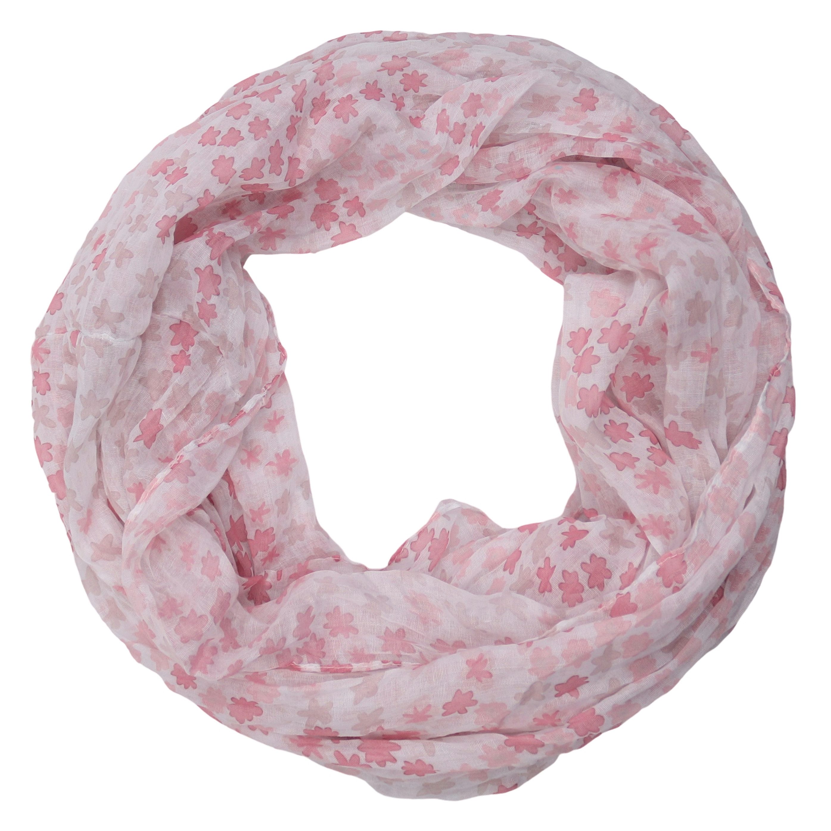 MIRROSI Loop Damen Schal mit Stern-Muster Weich Schlauchschal, (Zweimal um den Hals wickelbar, ca.45x75cm), Damen Halstuch ideal für Frühling, Sommer oder Herbst