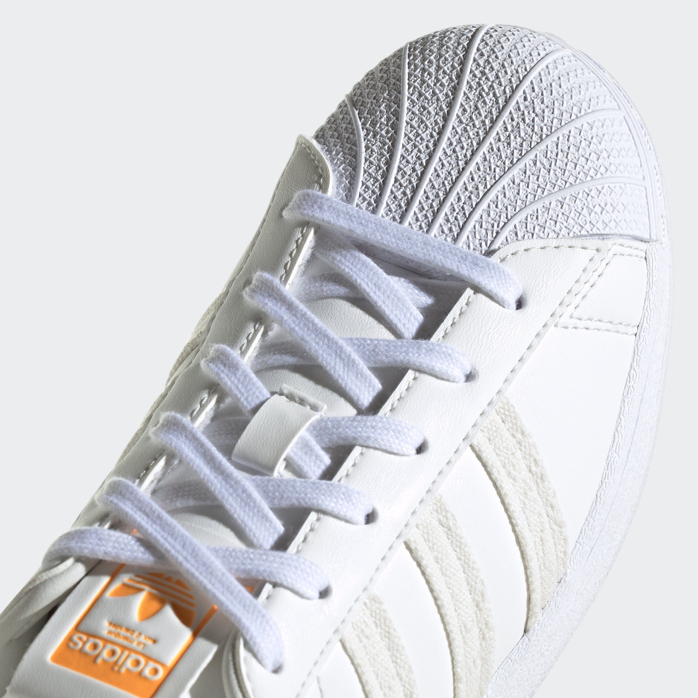 Originals weiß-hellorange SUPERSTAR W Sneaker adidas