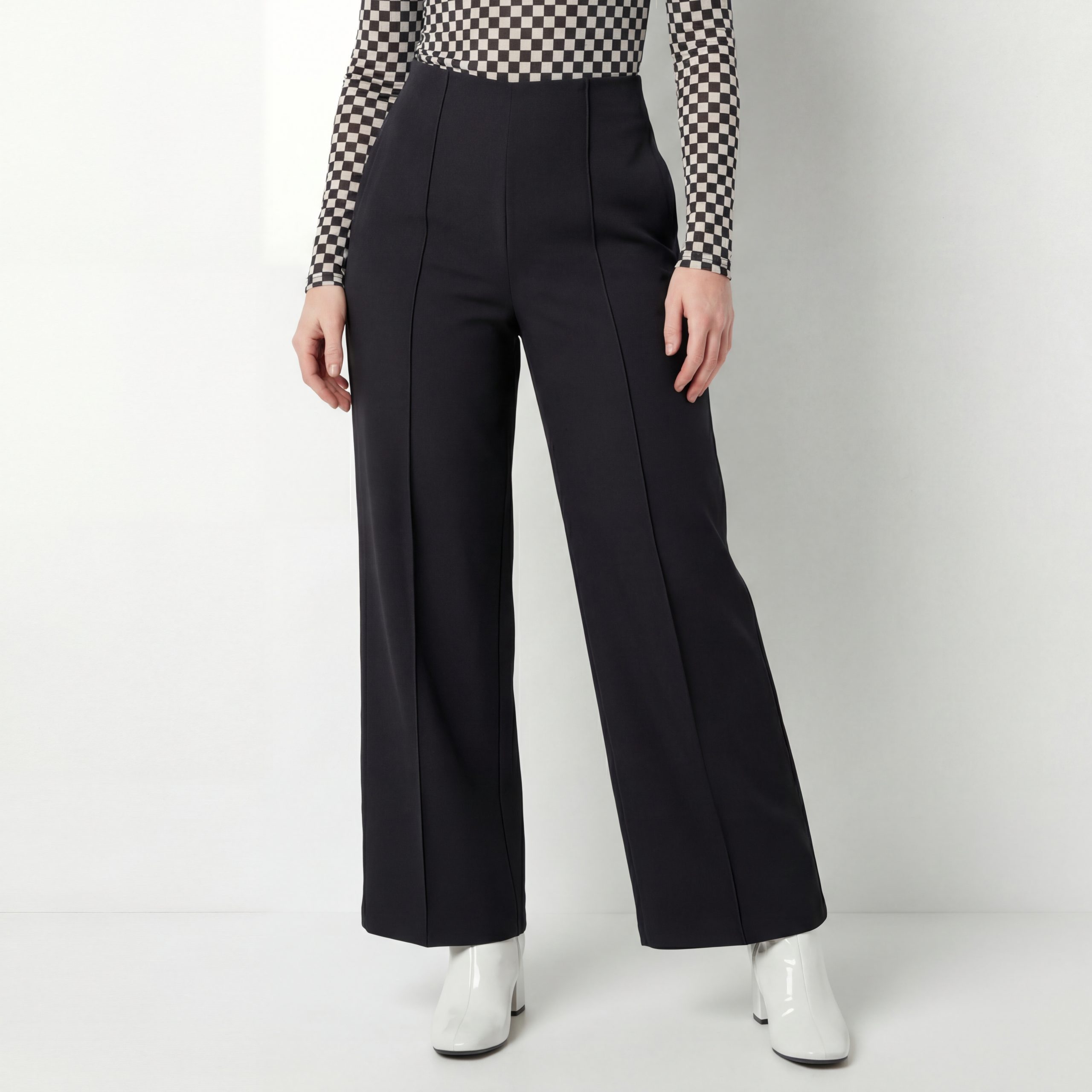 Stretch-Hose Damen Stoffhose moderne Schlupfhose stilvolle Freizeithose