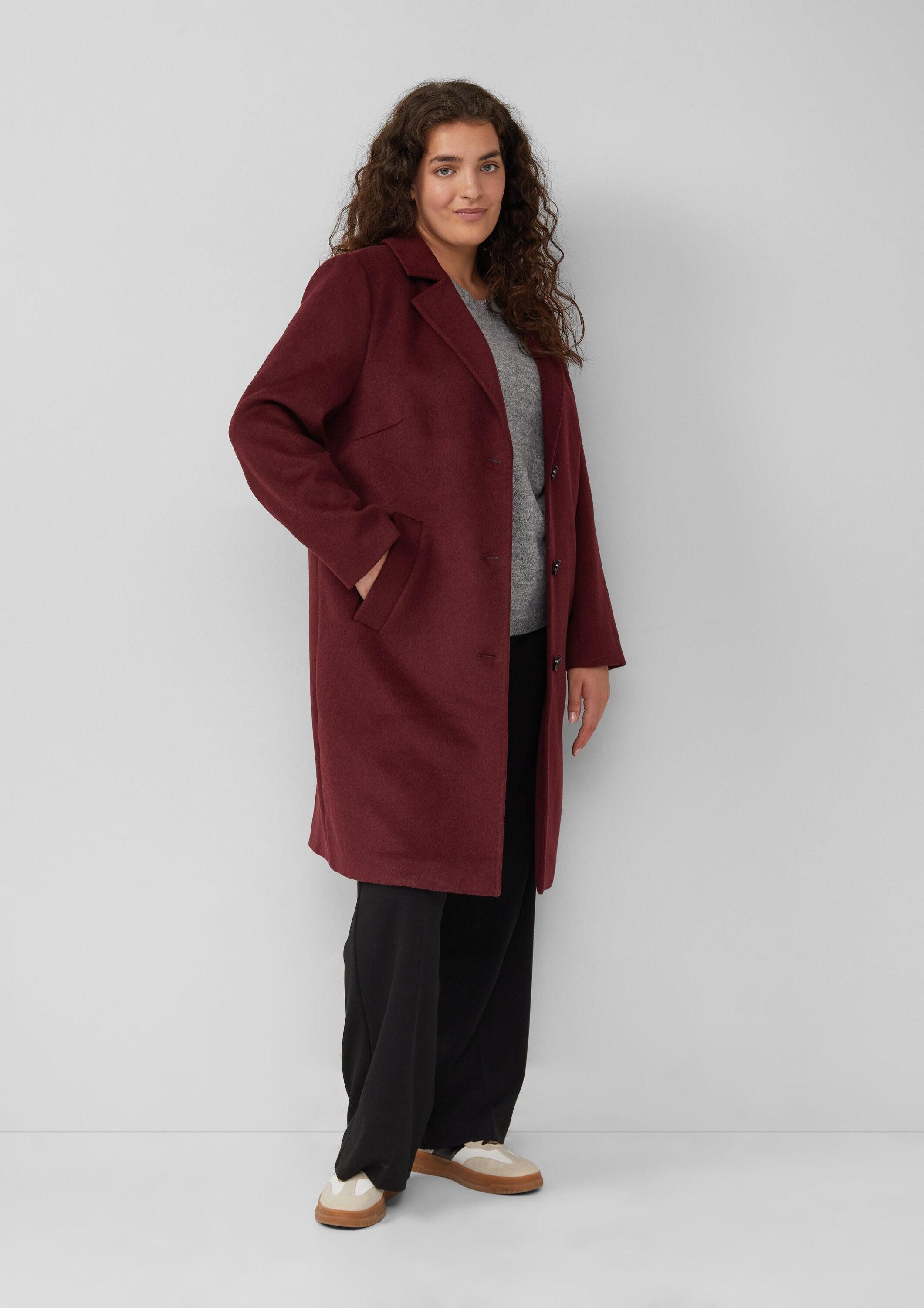 s.Oliver Funktionsmantel Outdoor-Mantel Woll-Mix Mantel mit Reverskragen