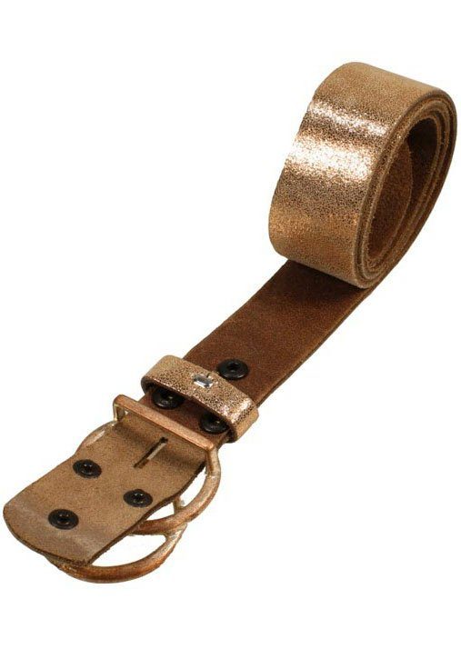 Rettungsring Gürtel Ledergürtel mit austauschbarer Schließe »2 Kreise Rosé«, 4cm