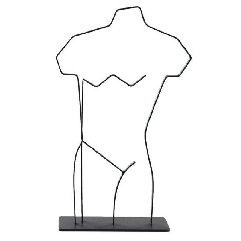 Skulptur Dekofigur Wire Boaz Schwarz