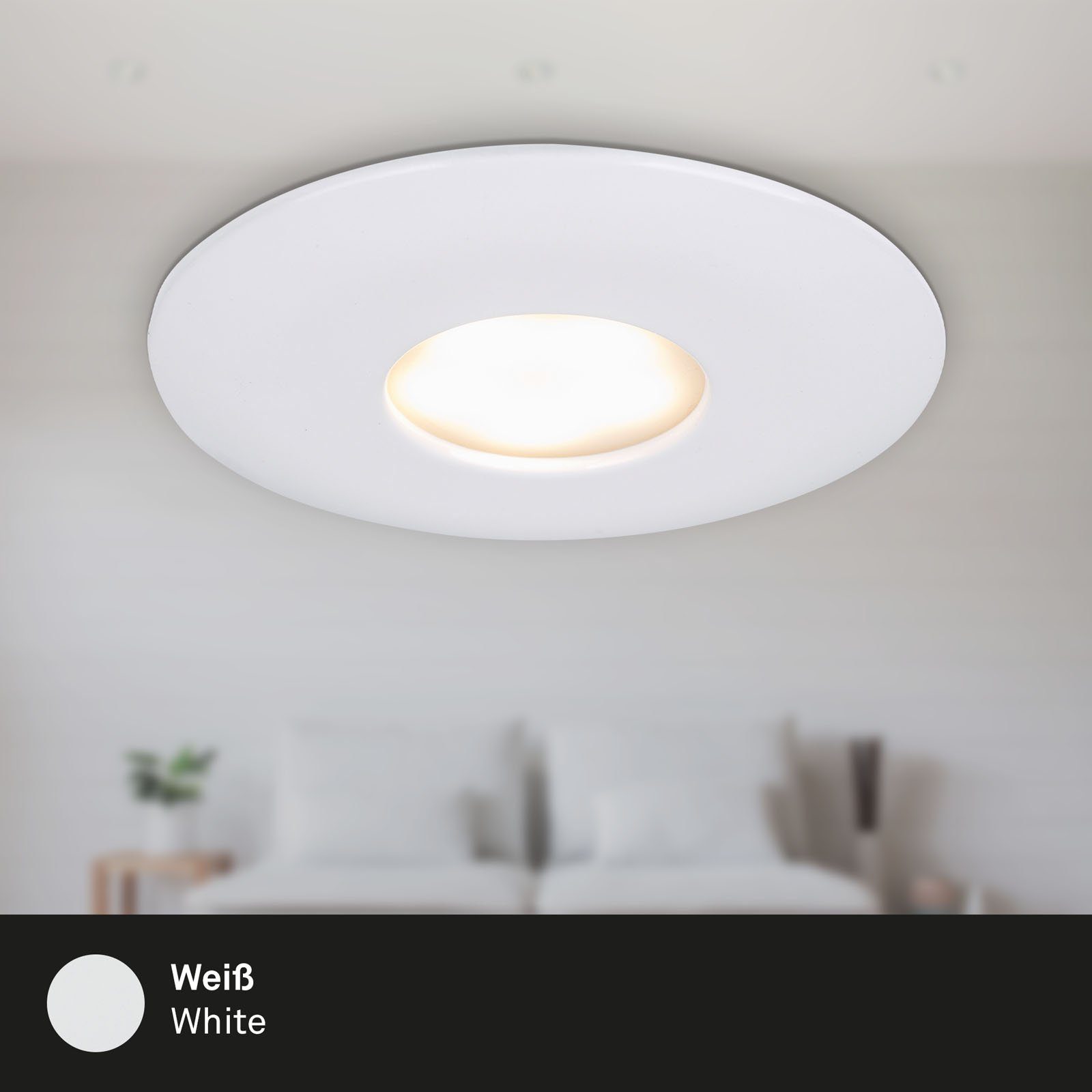 weiß, Warmweiß, Briloner Einbauspot Einbauleuchte verbaut, 7240-036, Leuchten LED, fest LED Einbaustrahler, LED