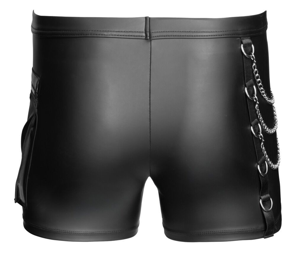 NEK Boxershorts Boxershorts im schwarzen Mattlook mit Ketten und Reißverschluss (1-St) Unterlegter Reißverschluss im Beutel – Bild 5 von 5