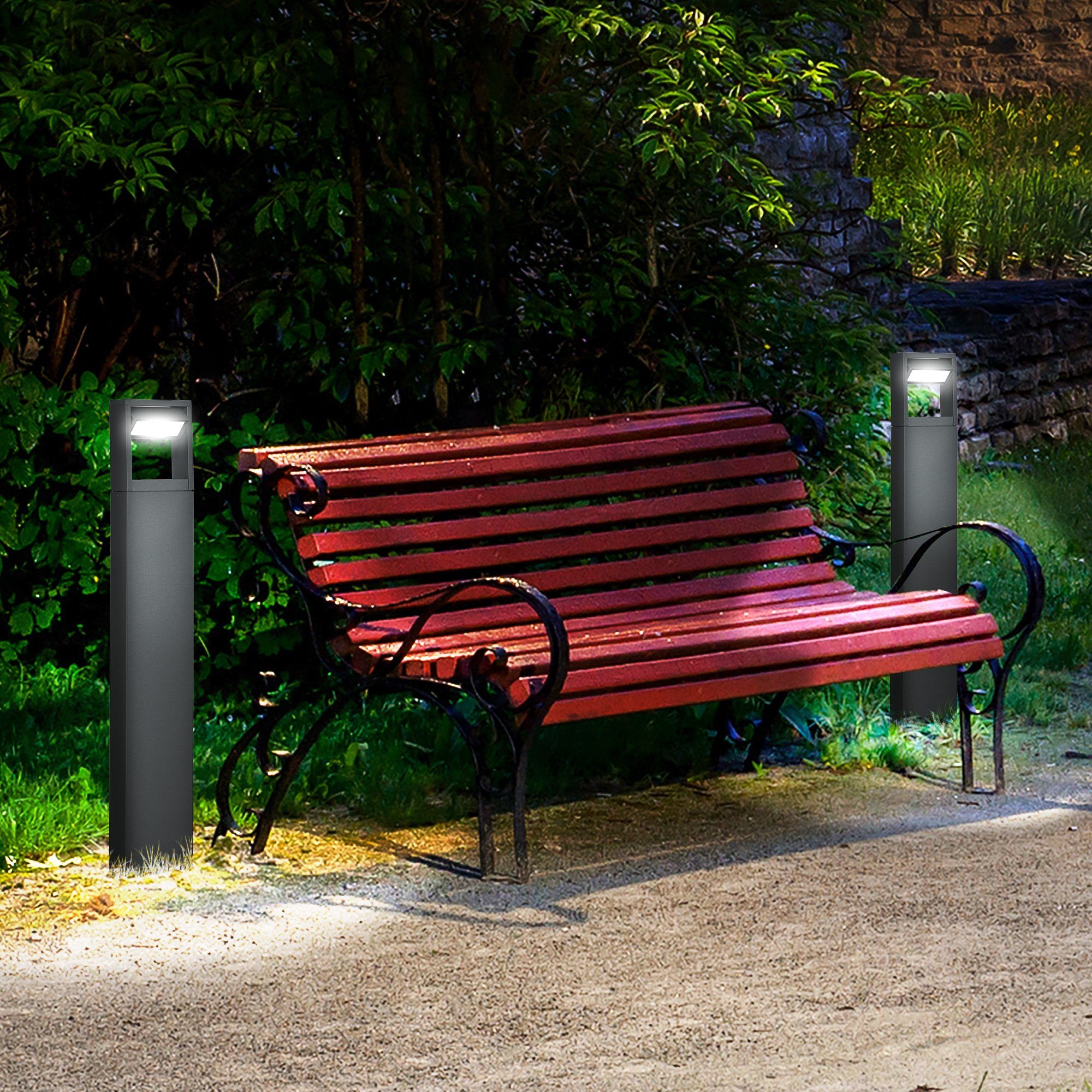 Outsunny LED Gartenleuchte Wegleuchte, Pfostenlicht mit LEDs, wetterbeständ günstig online kaufen