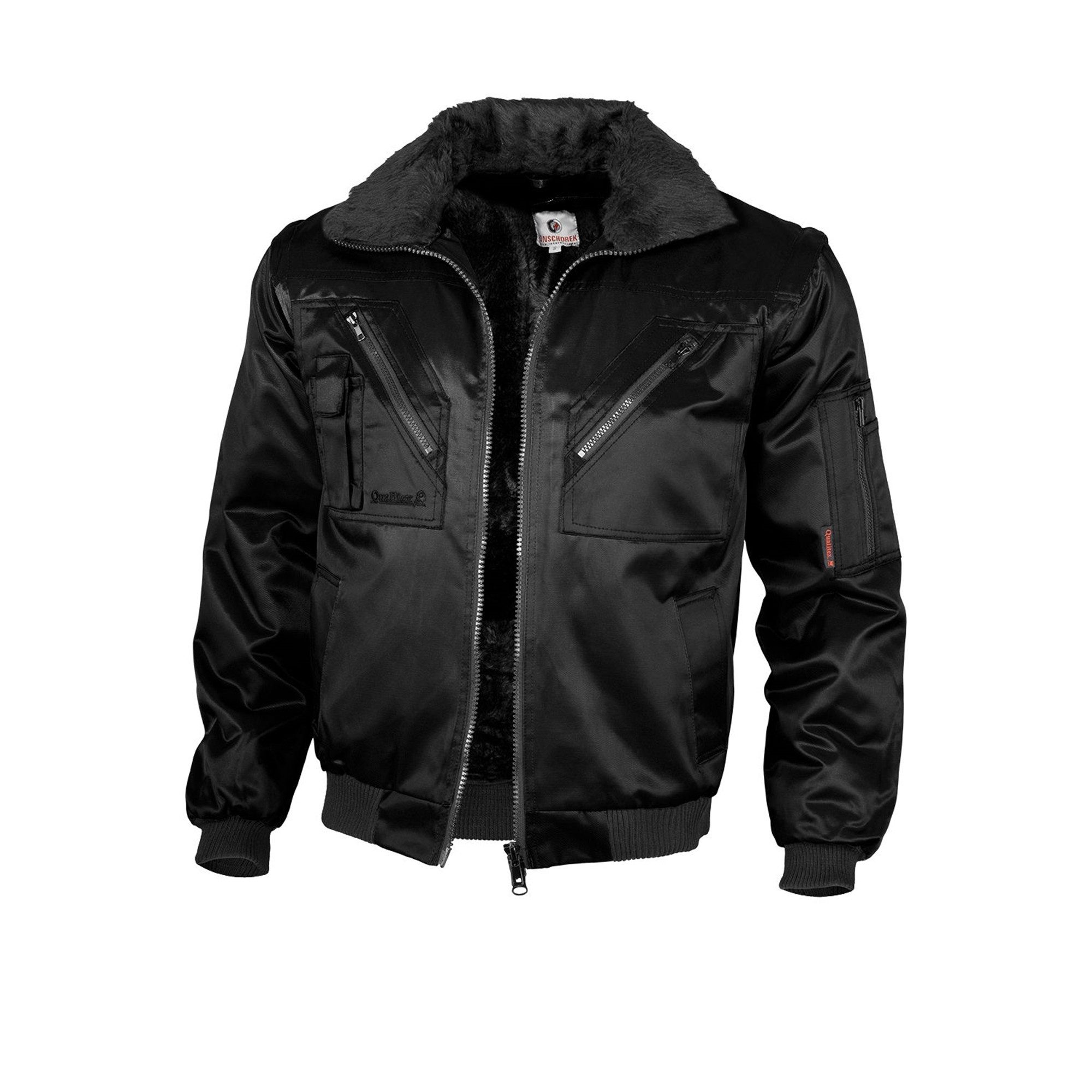 Qualitex Workwear Arbeitsjacke klassische 4-in-1 Arbeitsjacke aus Mischgewebe - ideale Übergangsjacke