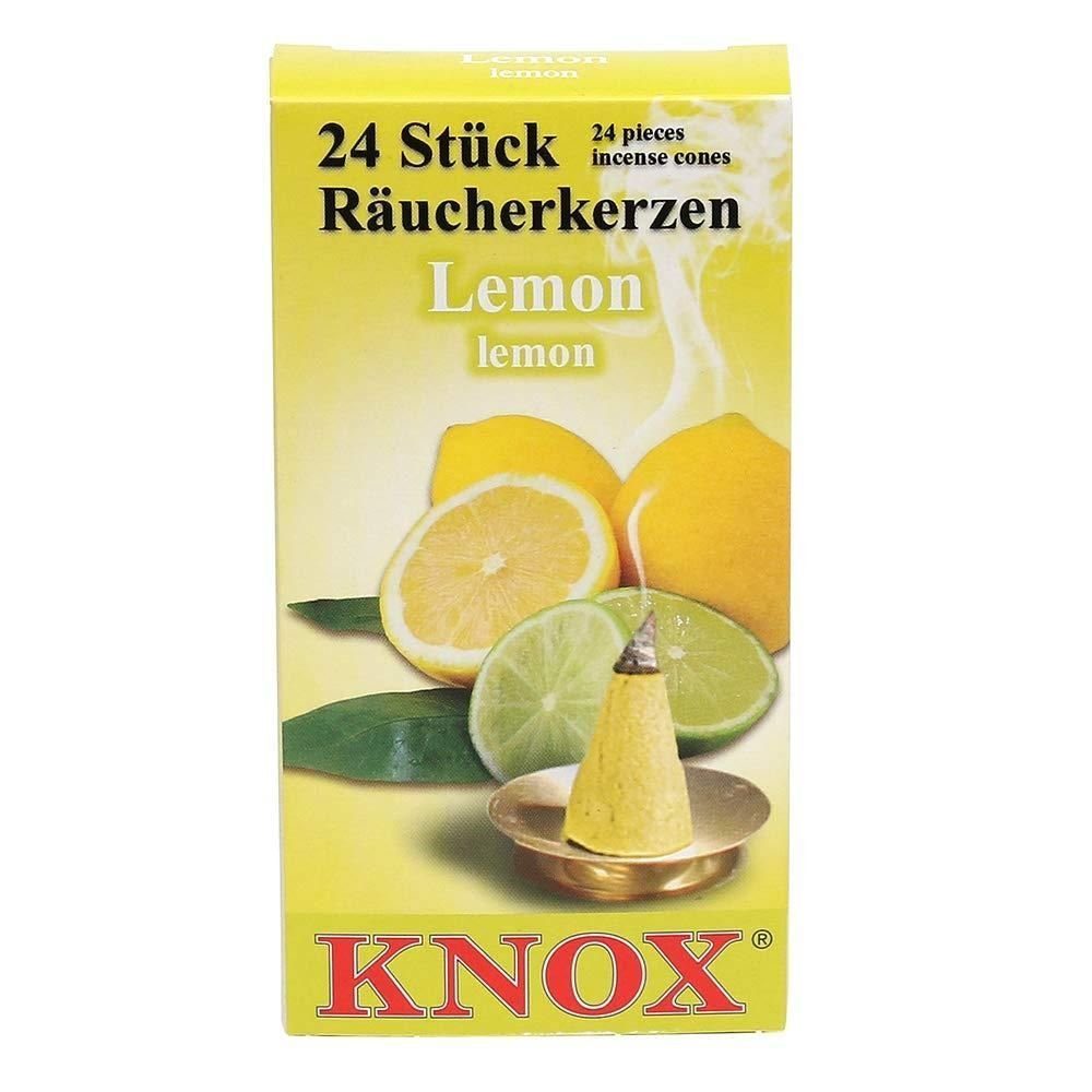 KNOX 1 - Räucherkerzen- Päckchen Lemon 24er Räuchermännchen Packung