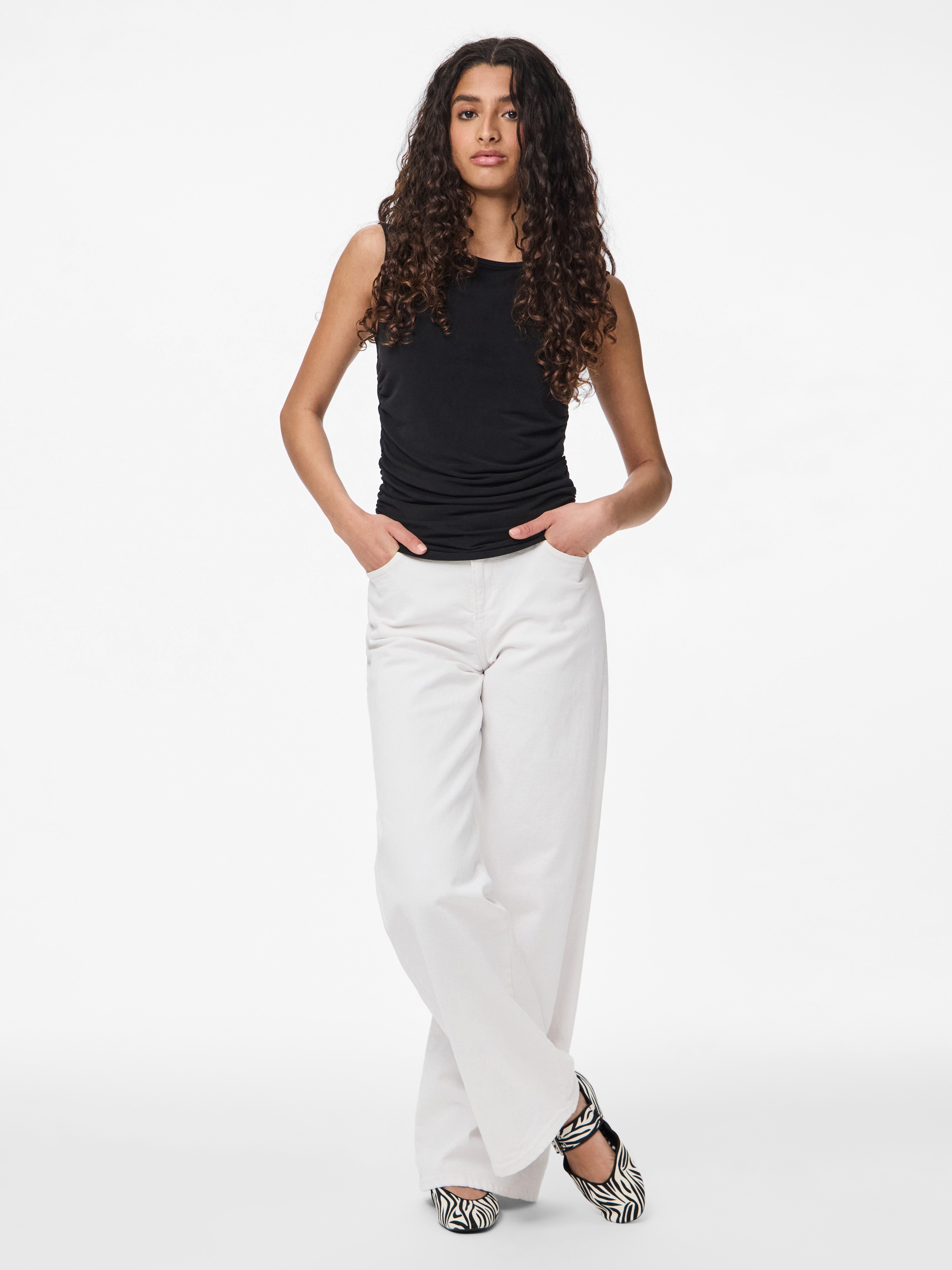 pieces Shirttop PCMADISON SL RUCHING TOP NOOS BC