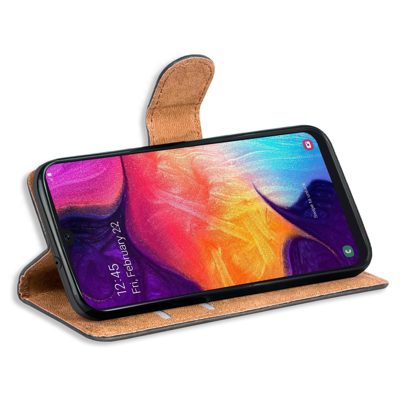CoolGadget Handyhülle Wallet Klapp Tasche Book Case für Samsung Galaxy A50 / A30s 6,4 Zoll, Hülle Klapphülle Flip Cover Etui Schutzhülle