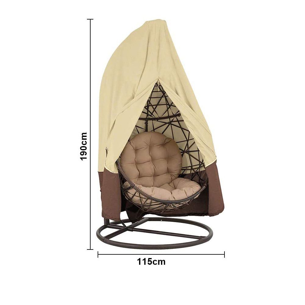 wasserdichte, Stuhl Hängende UV, Sunicol Reißverschluss Anti Gartenmöbel-Schutzhülle mit Schaukel Abdeckung,