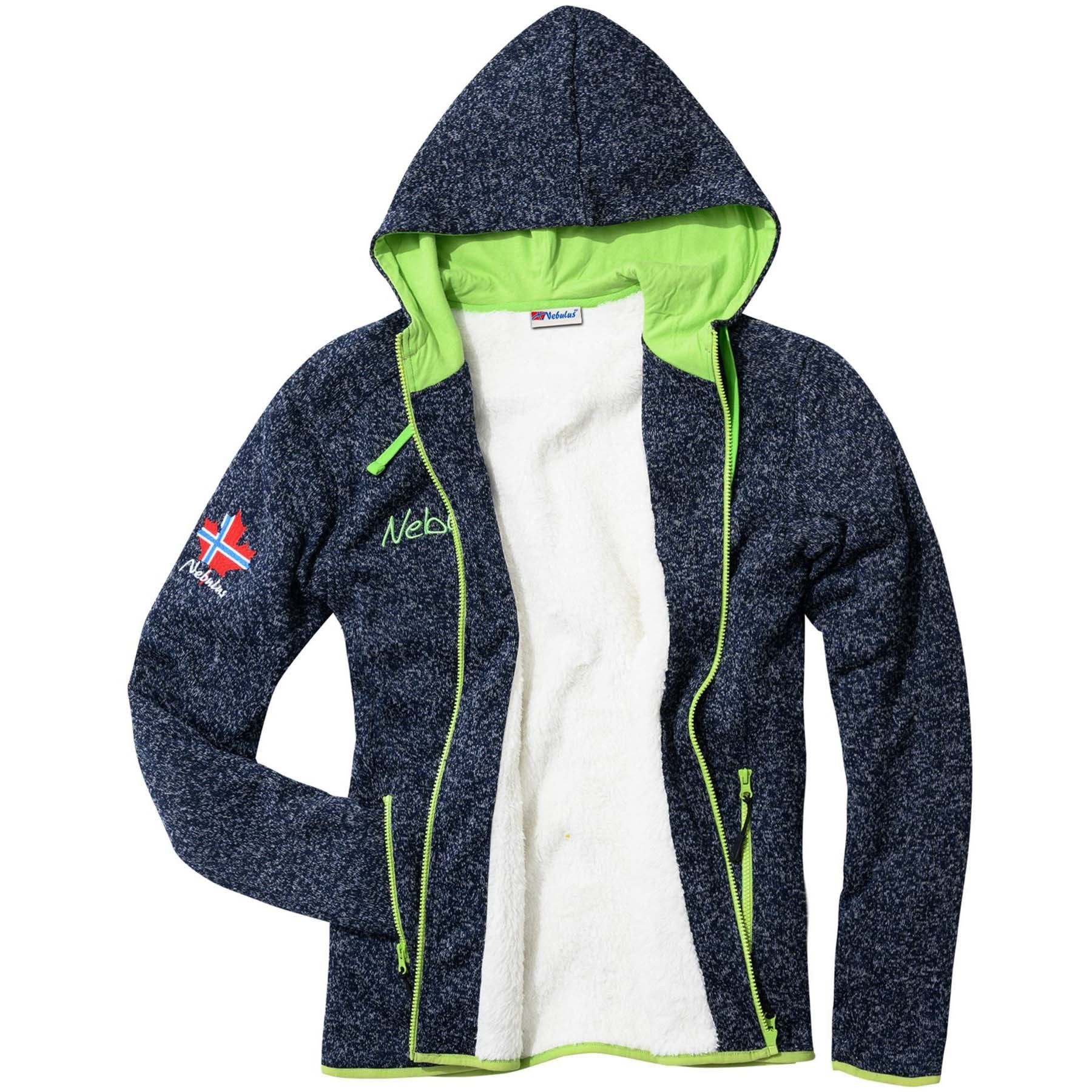 Nebulus Fleecejacke VLADIMIR, P4656 - Herren, navi-lime, S