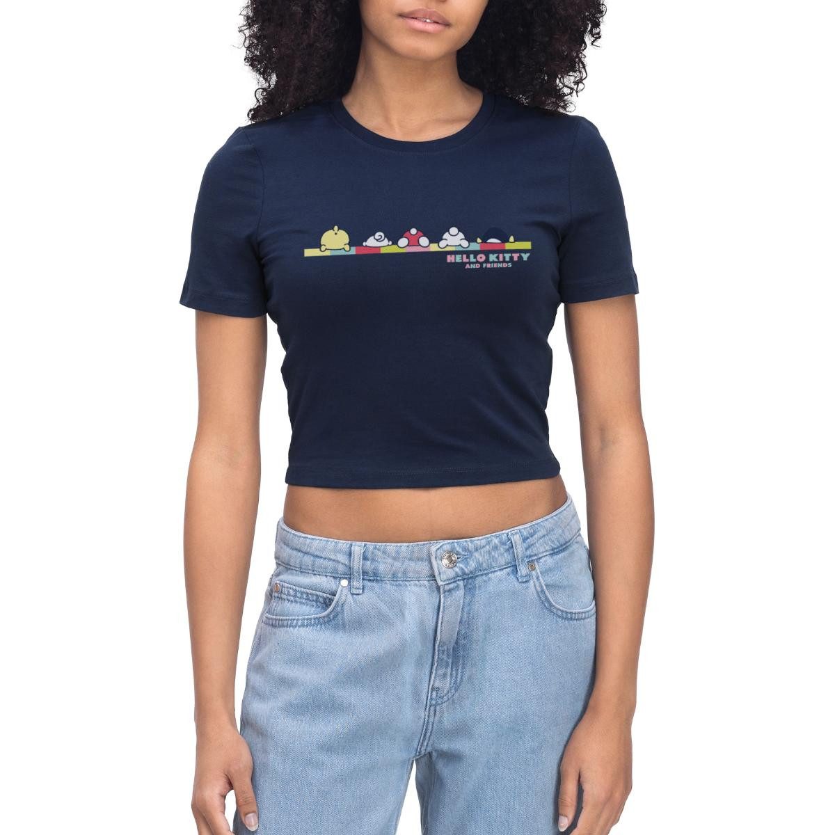T-Shirt Hello Kitty And Friends Pose Crop Top