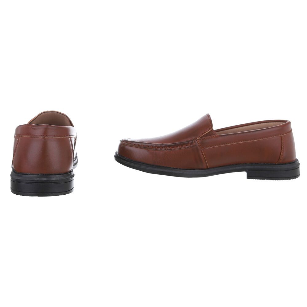 Coolwalk Eleganter Herrenschuh aus Kunstleder für Alltag und Freizeit Slipper (89858841) Blockabsatz Slipper in Braun – Bild 5 von 5