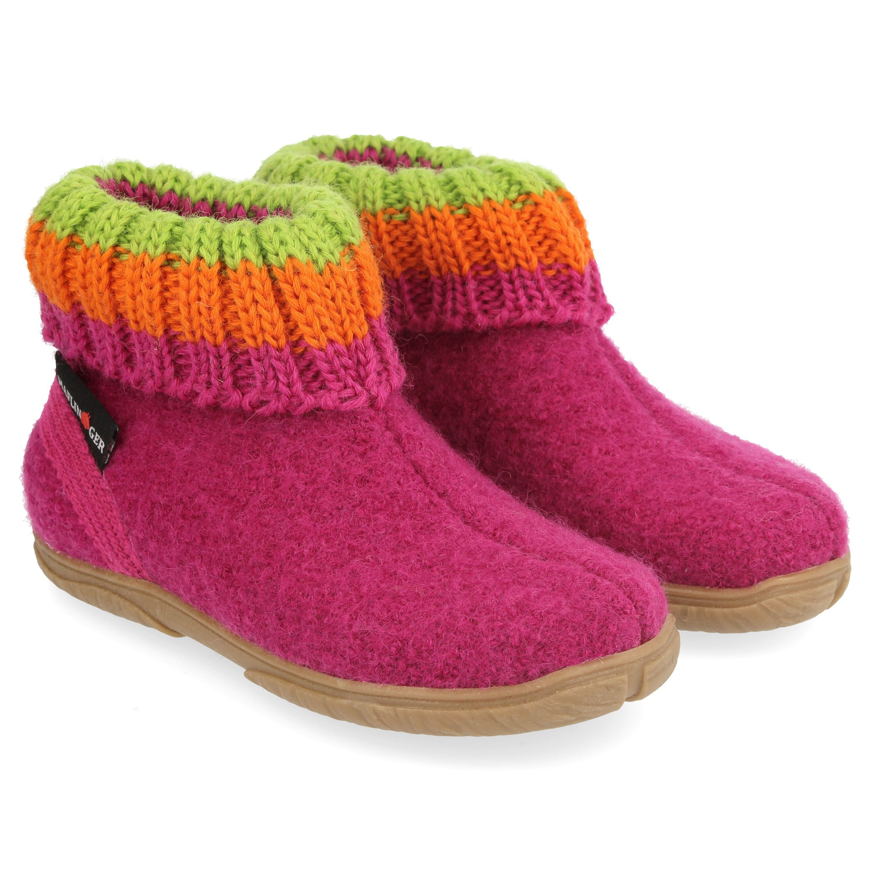 Haflinger Fidelius Jona Kinderhausschuhe mit Gummisohle unisex Hausschuh