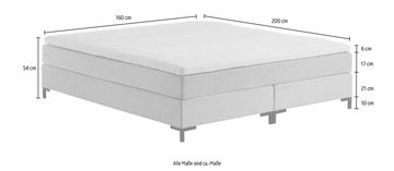 ATLANTIC home collection Boxspringbett Romy, ohne Kopfteil, frei im Raum stellbar