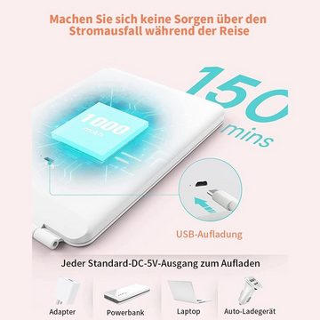 yozhiqu Kosmetikspiegel Klappbarer Reisespiegel Touchscreen Beleuchteter Schminkspiegel (1-St), mit 3 Farben Lichtmodi Dimmbar USB Wiederaufladbar Kosmetikspiegel