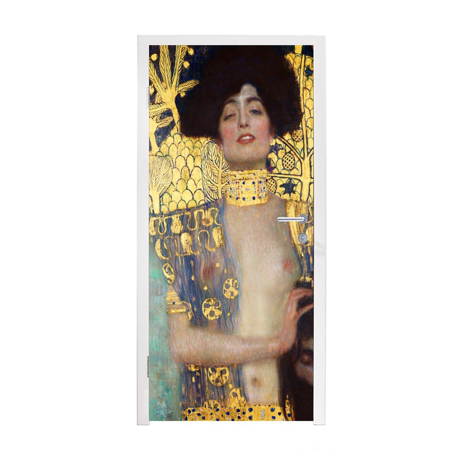 MuchoWow Türtapete Judith - Gustav Klimt, Matt, bedruckt, (1 St), Fototapete für Tür, Türaufkleber, 75x205 cm