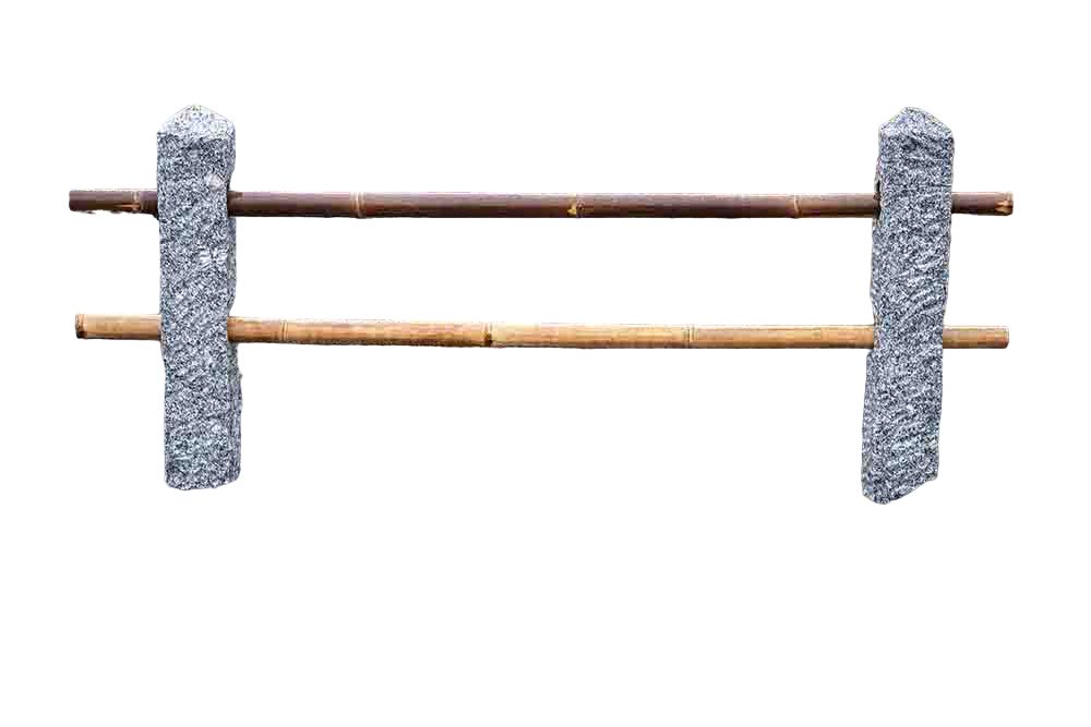 IDYL Gartenfigur IDYL Granit-Zaunpfahl mit zwei Bohrungen 8 cm, Granit – ein Naturprodukt – sehr robust – witterungsbeständig