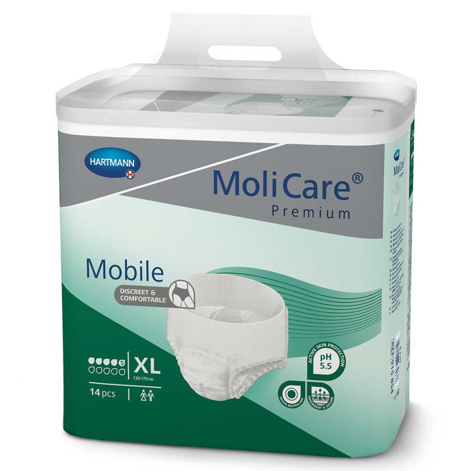 Inkontinenzboxer MoliCare® Premium Mobile 5 Tropfen - XL 4x14 Stück