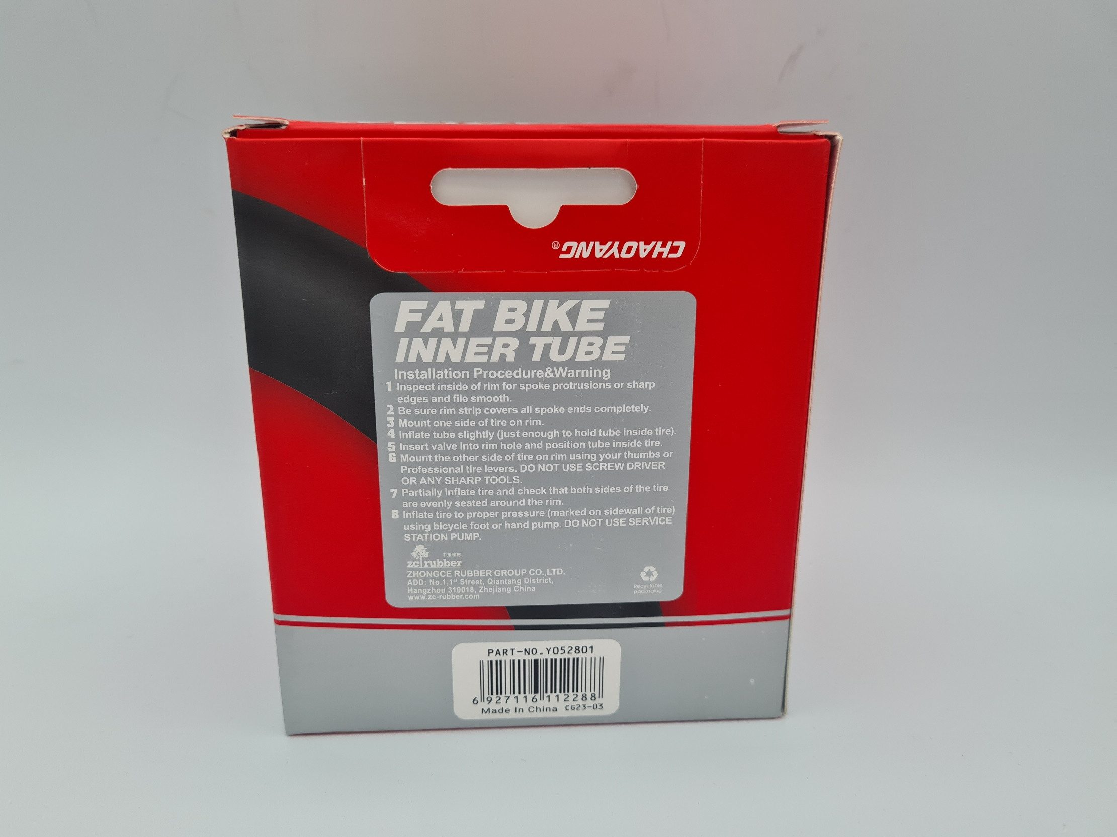 Chaoyang Fahrradschlauch 2 x 20 Zoll Fatbike Schlauch Fat Bike 20x4.0/4.90 100/120-406 AV, (2-St)