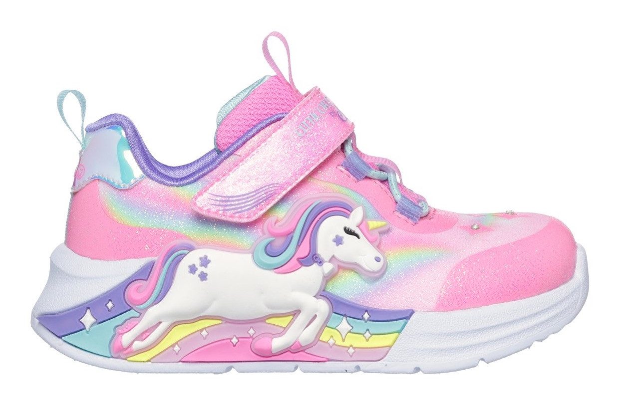 Skechers UNICORN CHASER LIGHTS Lauflernschuh Babyschuh, Blinkschuh m. Einhornmotiv, Größenschablone zum Download