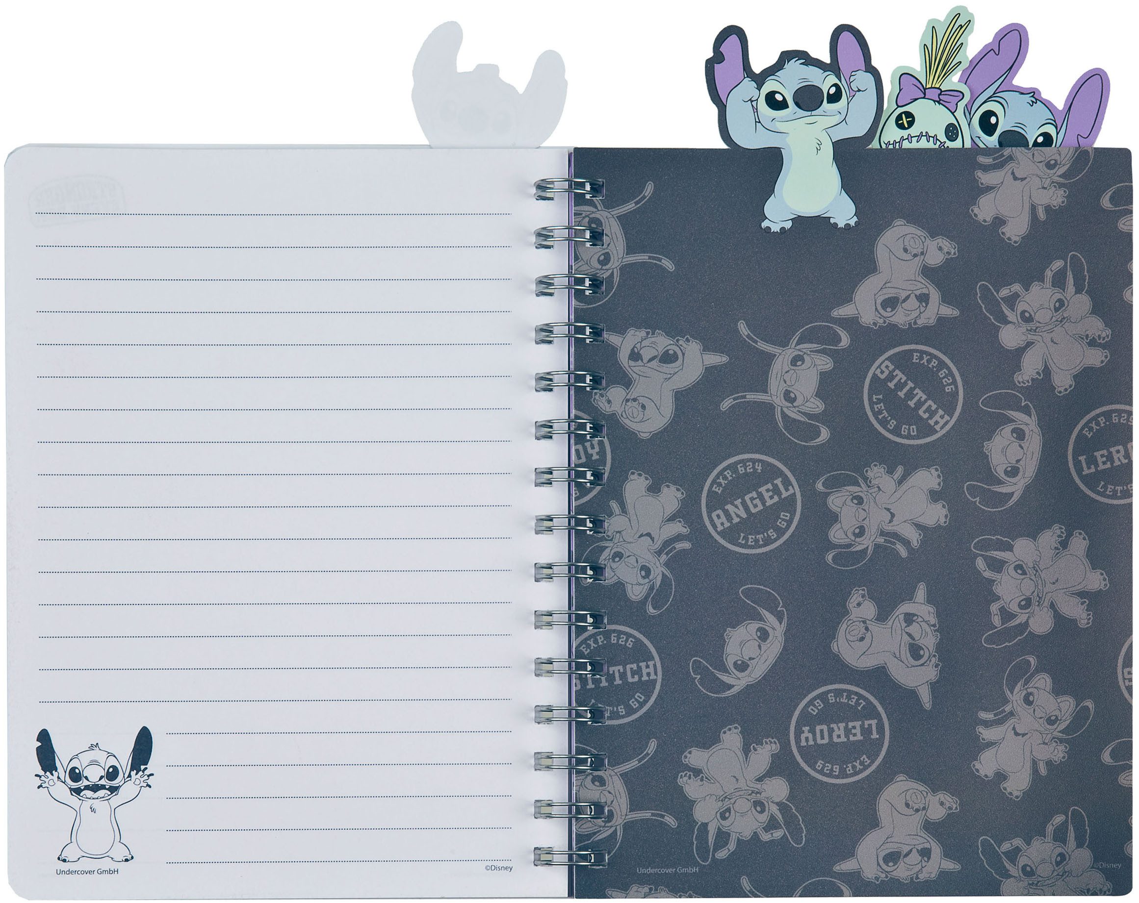 UNDERCOVER Kinderrucksack Stitch (Set, 3-tlg), inkluisve Notizbuch A5 und Mäppchen