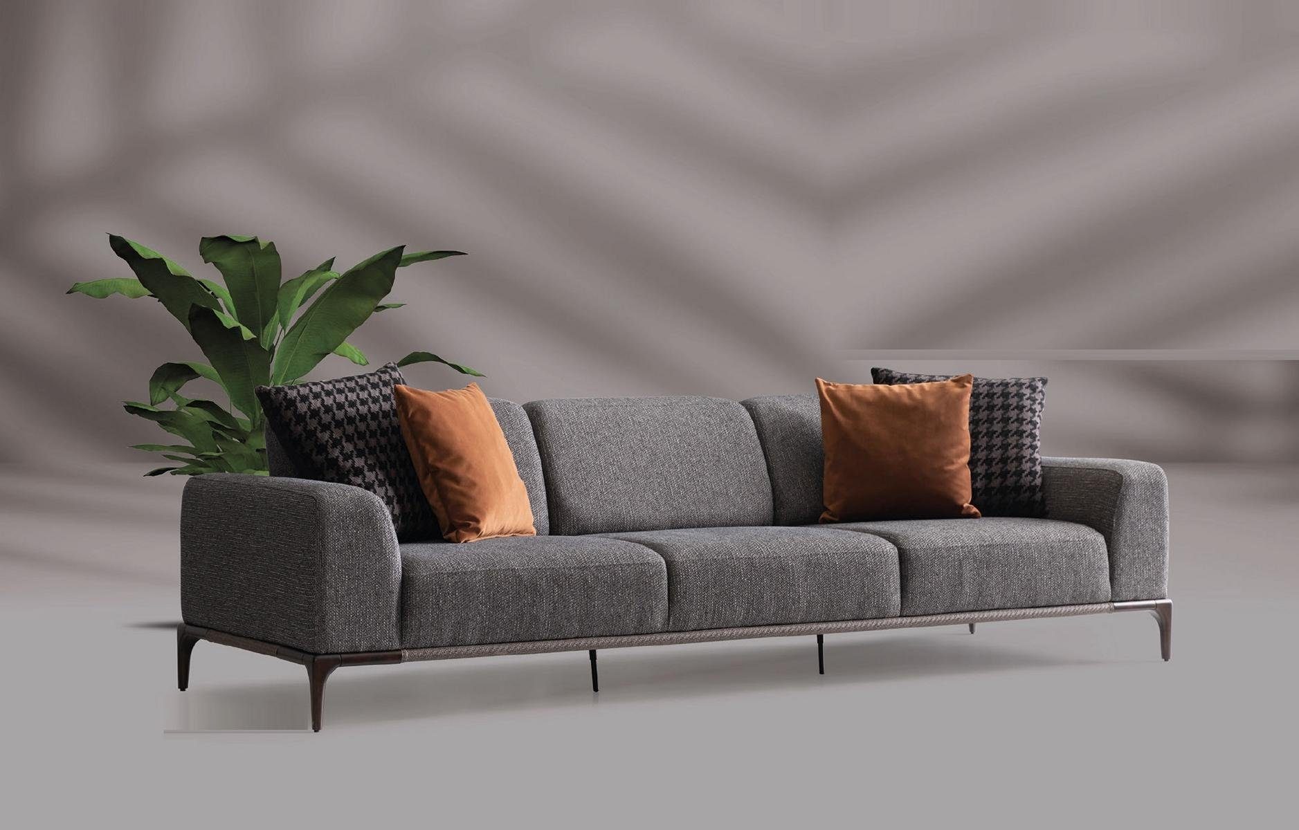 JVmoebel Sofa, neu Design 4 Moderne Farbe Wohnzimmer Sitzer Möbel Grau Stil Sofa