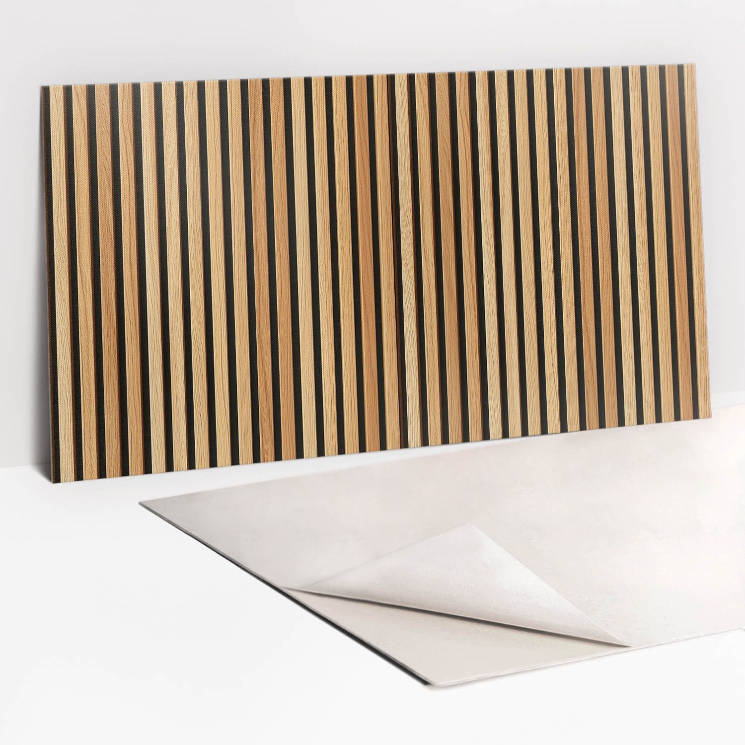 Tulup Wandpaneel Wandverkleidung Holzlamellenbretter 100x50cm Vinylfliesen günstig online kaufen