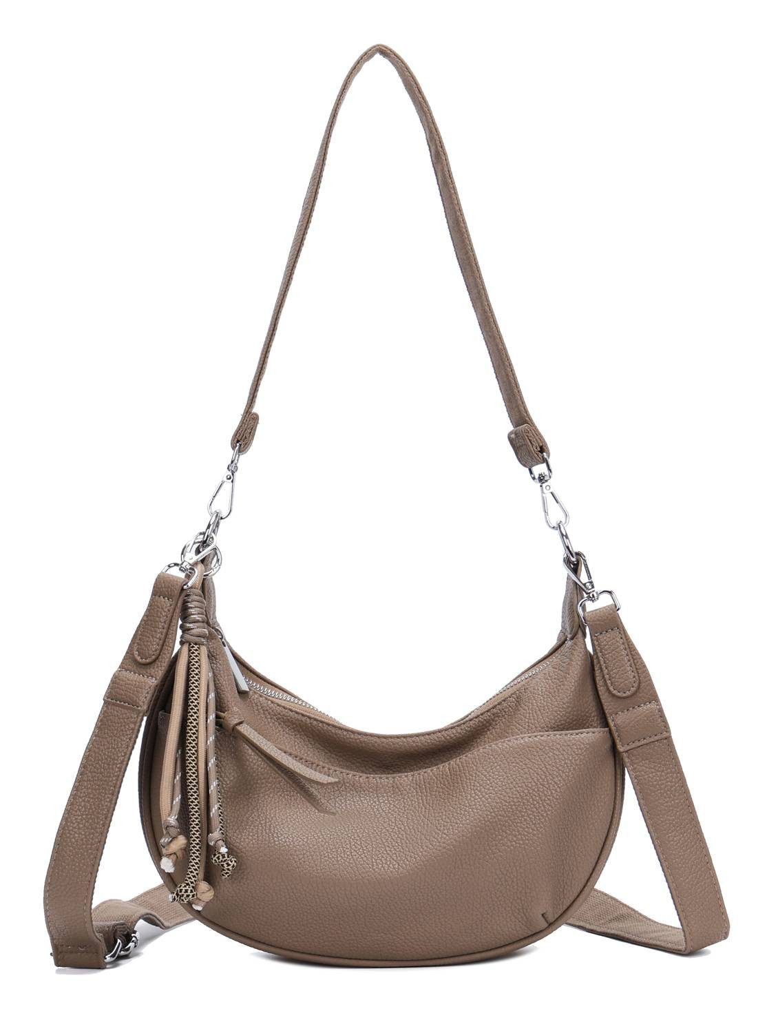 Schultertasche Damen Tasche Crossbody MOON Hobo Bag CrossOver Umhängetasche Body Bag
