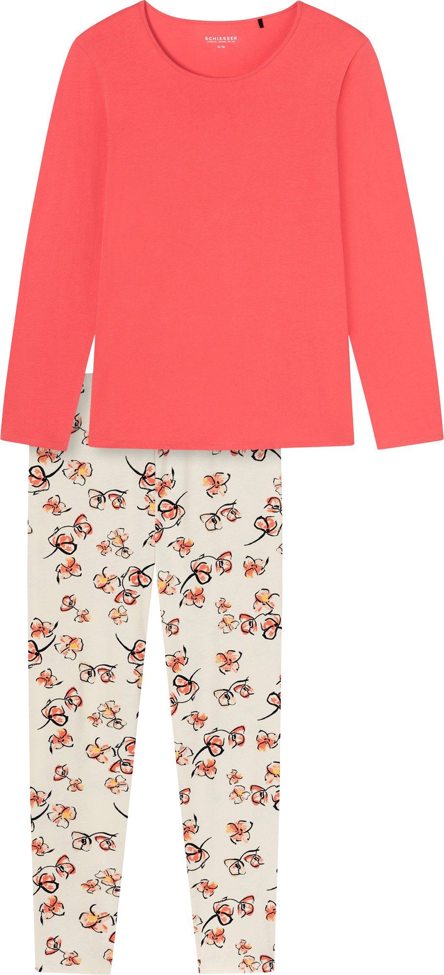 Schiesser Pyjama »Damen-Schlafanzug« Single-Jersey Blumen online kaufen |  OTTO