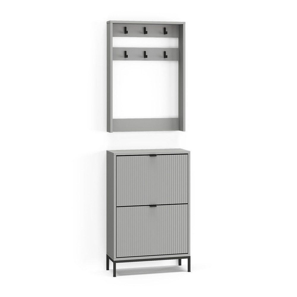 Vicco Garderoben-Set Eliza, Grau, 60 x 92 cm Set, 2 Teile, (2-St)