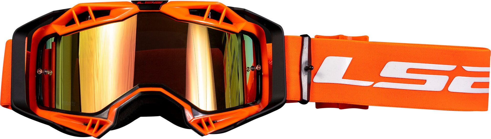LS2 Motorradbrille Aura Pro Motocross Brille, Anti-Beschlag-Beschichtung,Mit Band,Kratzfest