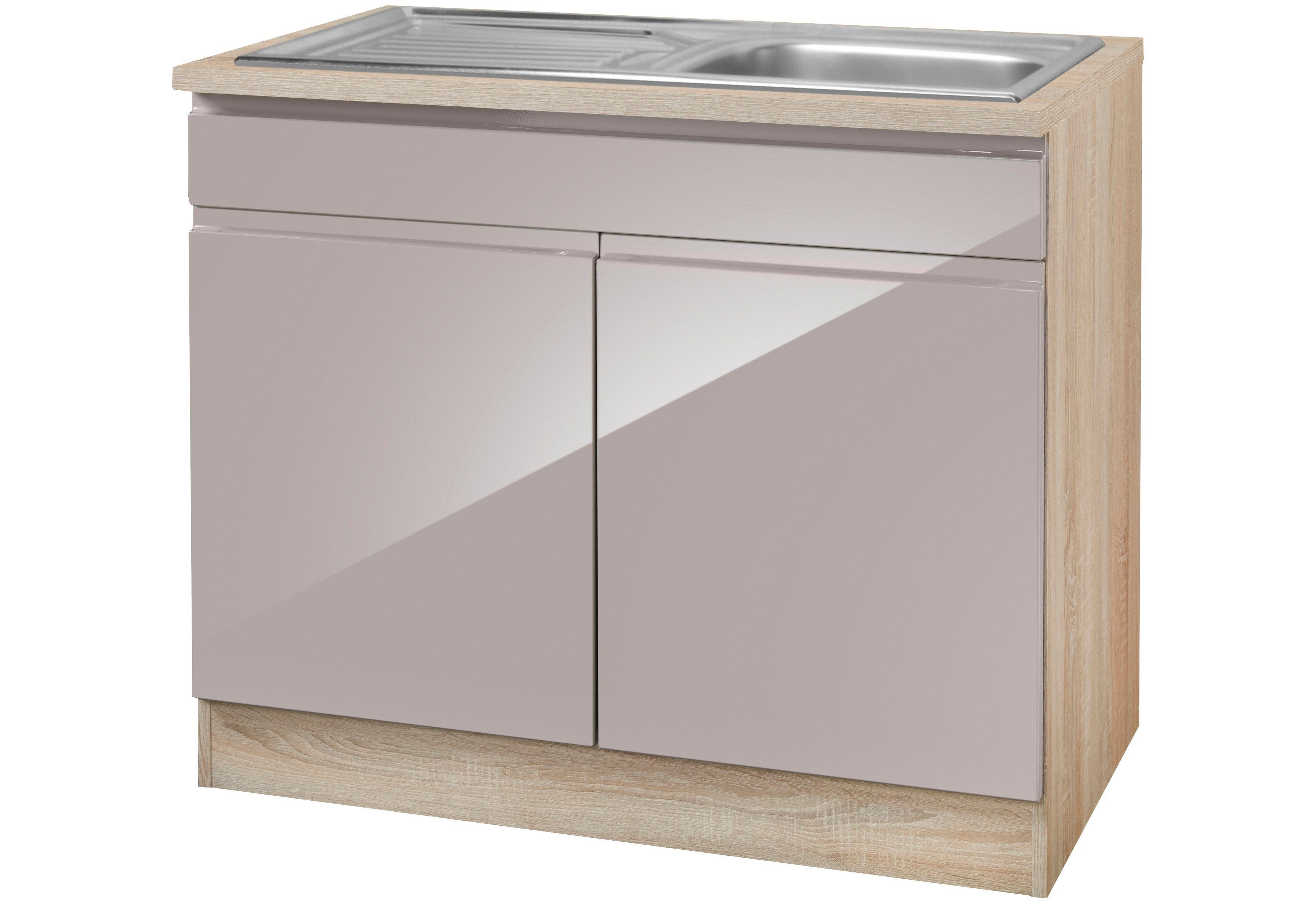 HELD MÖBEL Spülenschrank »Virginia«, Spülschrank mit Edelstahl
