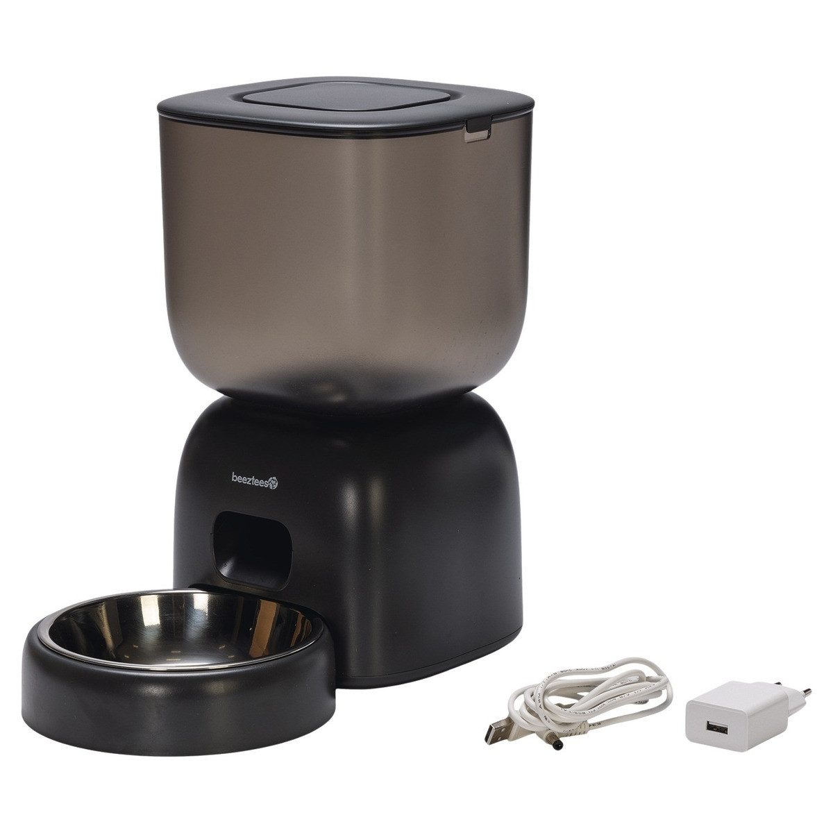 Beeztees Katzen-Futterspender Smart Feeder Chris aus Kunststoff anthrazit
