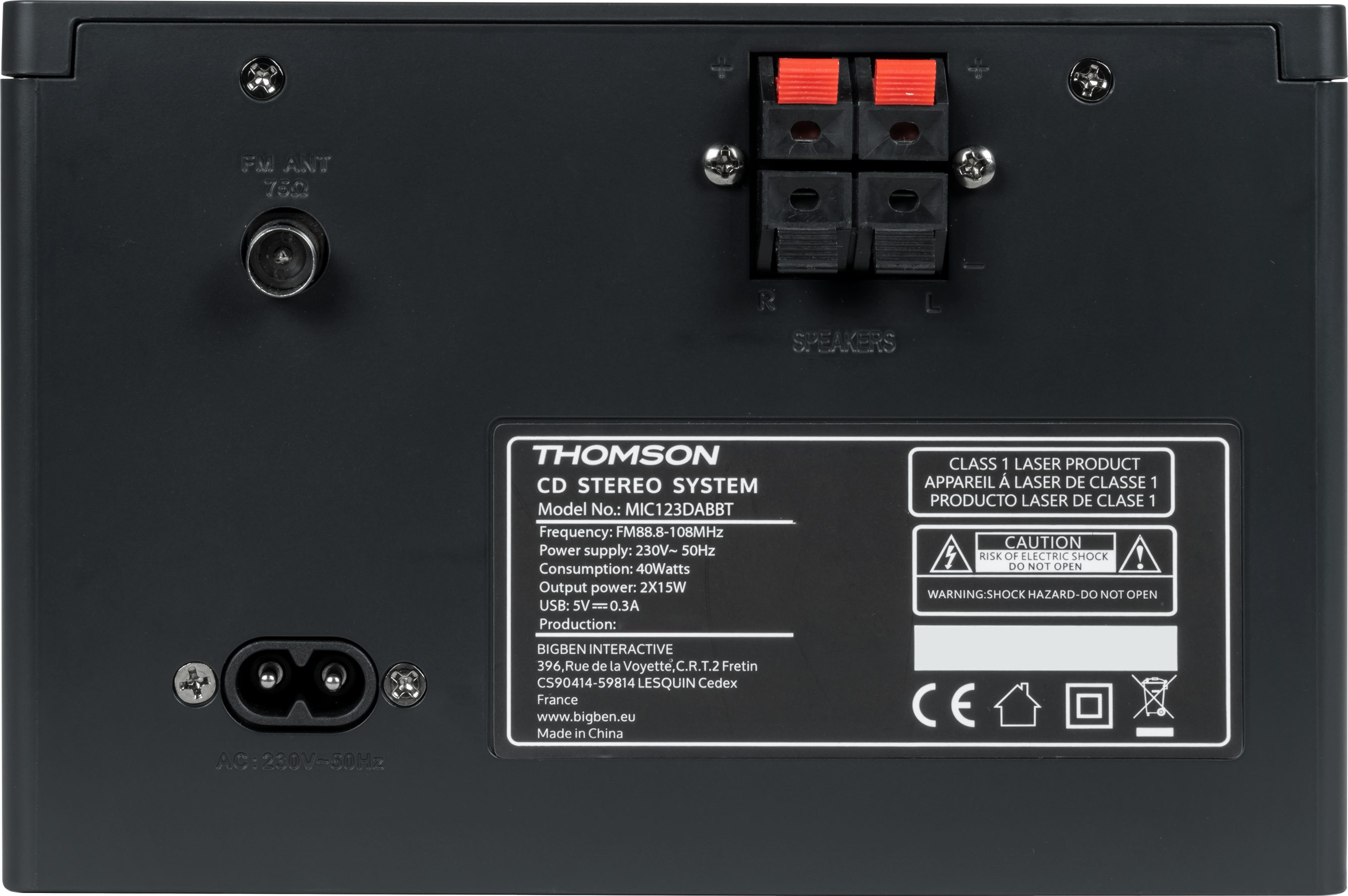 Thomson Thomson Micro-Kompaktanlage MIC123DABBT Microanlage