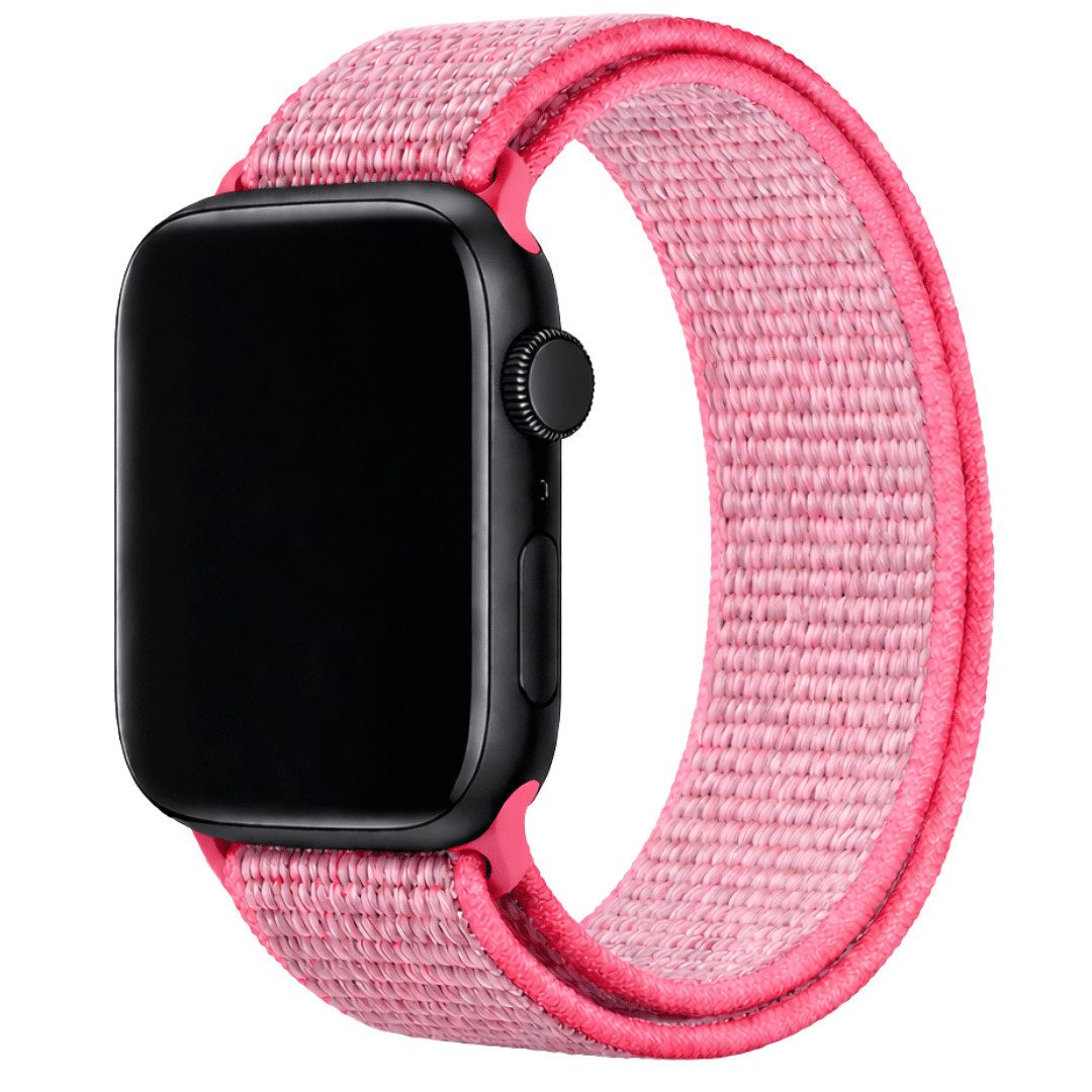 SmartUP Smartwatch-Armband für Apple Watch 11 10 9 8 7 6 5 4 3 2 SE Ultra Nylon Sport Ersatzband, kompatibel mit allen Apple Watch Modellen, atmungsaktives Nylon