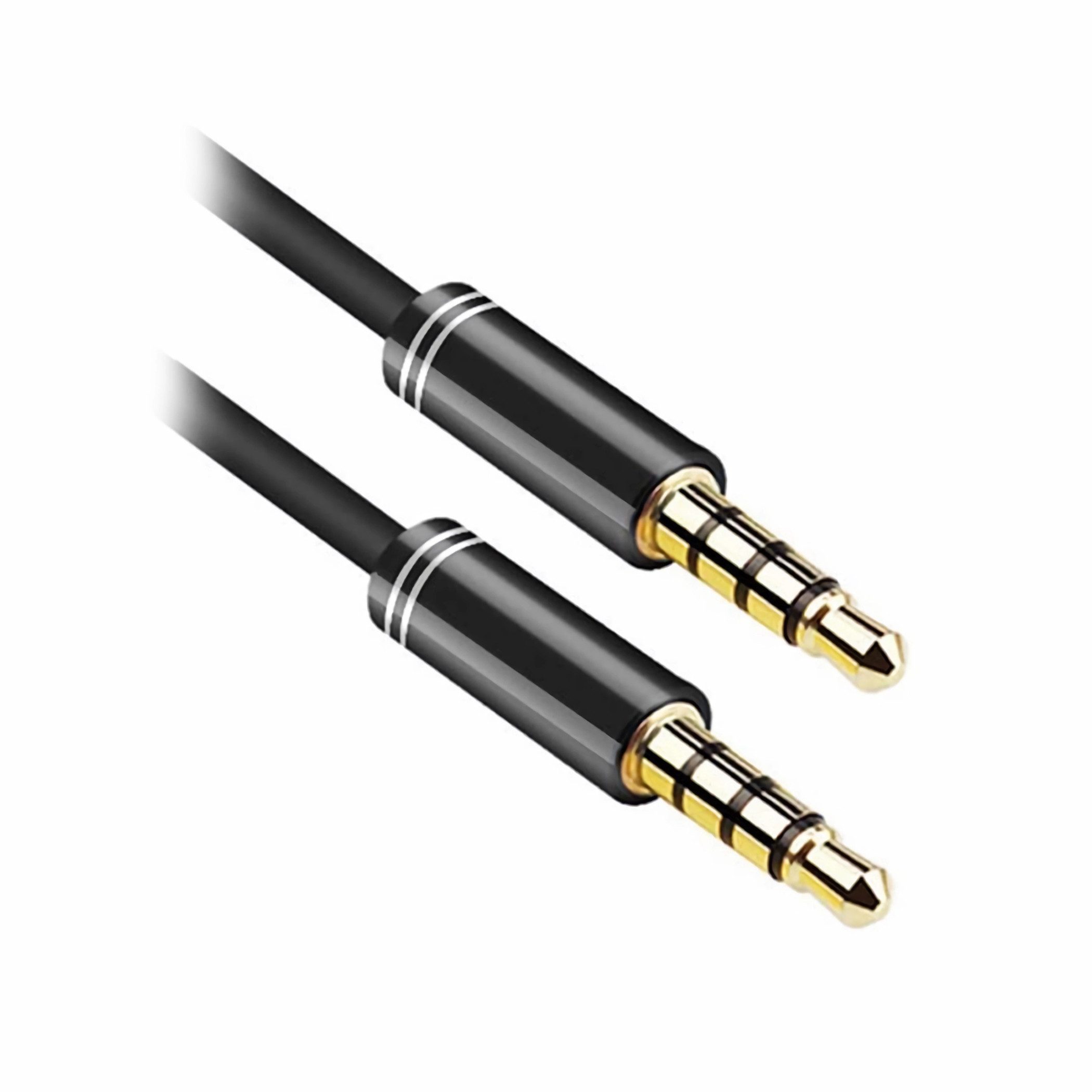 Bolwins F95 3,5mm AV Audio Video Adapterkabel fürs Auto DVD Player Headset Audio- & Video-Kabel, 3,5 mm TRRS Stecker (4-polig), 3,5 mm TRRS Stecker (4-polig) (100 cm), Audio- und Videoübertragung in einem Kabel, vergoldete Kontakte