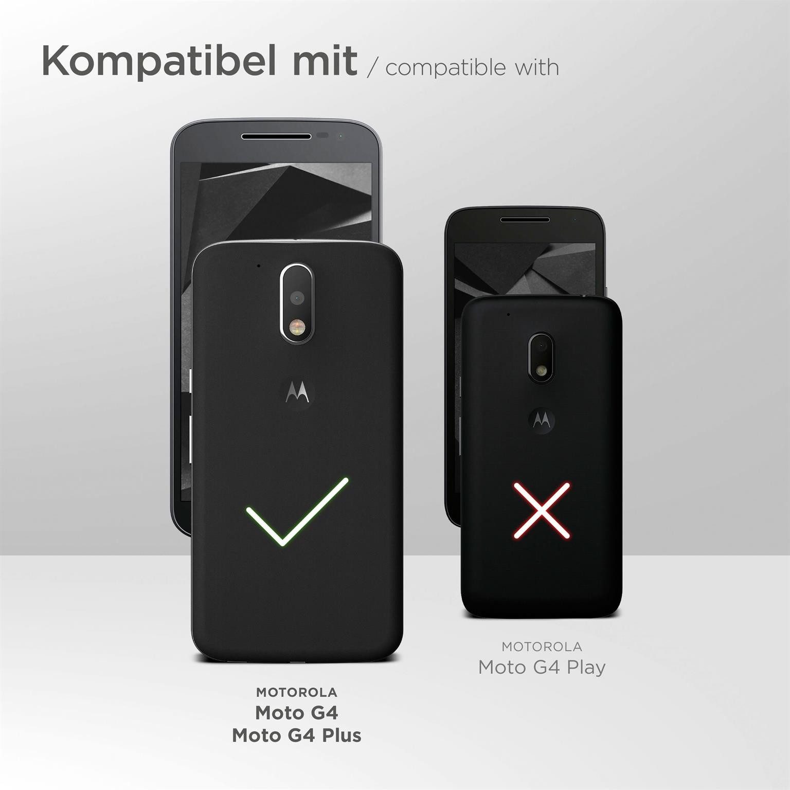 moex Handyhülle moex® Alpha Case für Motorola Moto G4, Hülle ultra dünn, Hardcase Back Cover, Schutzhülle Minimalistisch