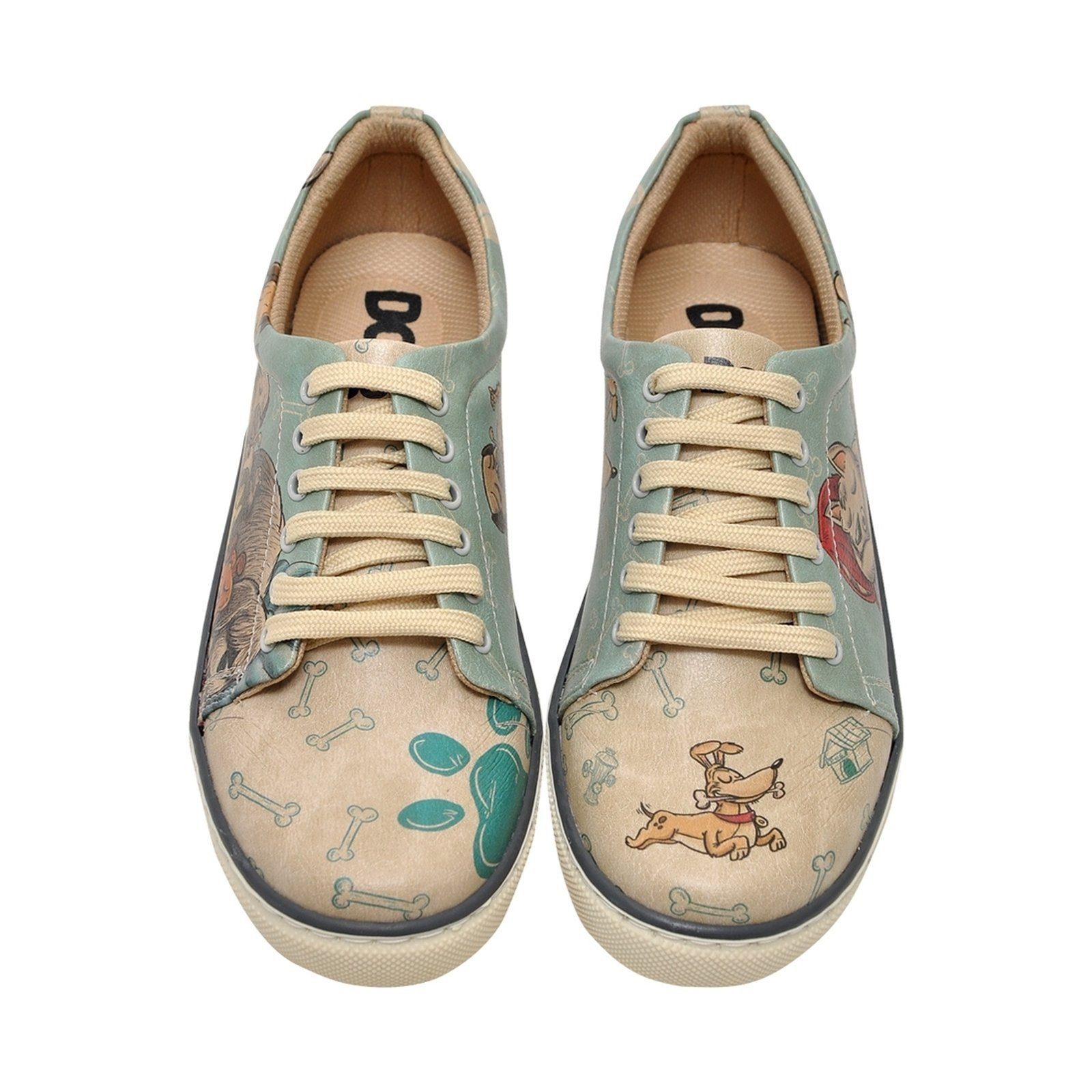 DOGO Classic Schnürsneaker Sleeping Dogs Damen Sneaker Sneaker Handgefertigt