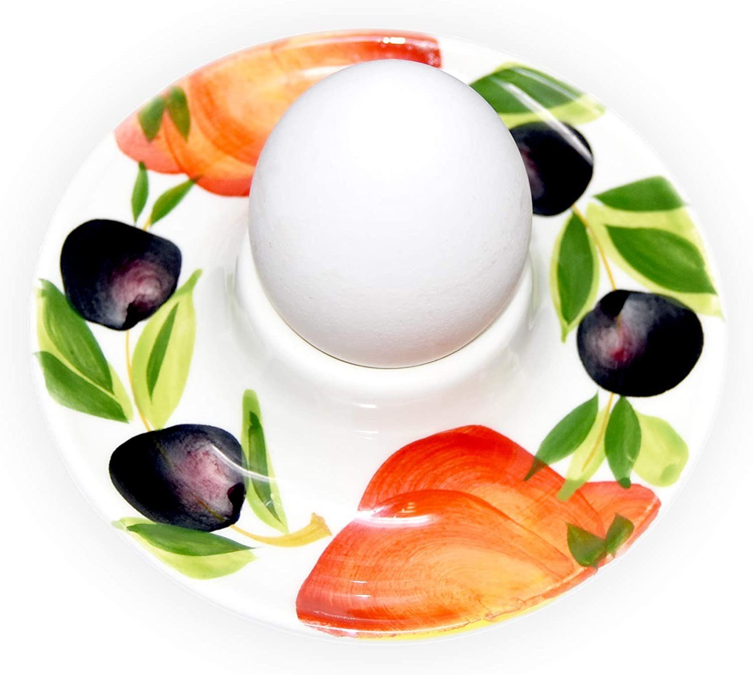 2-tlg., Eierhalter Olive, Italien 11 Tomate Eierbecher cm), (Set, bemalt aus Lashuma