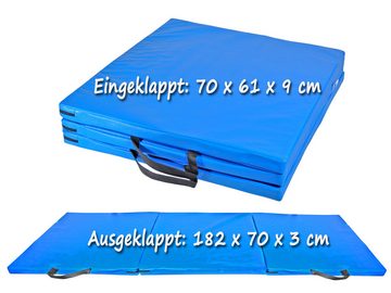 KS-Direkt Gymnastikmatte Turnmatte Weichbodenmatte Gymnastikmatte Yogamatte Fitnessmatte183x71 (1-St), besonders strapazierfähige PVC-Oberfläche