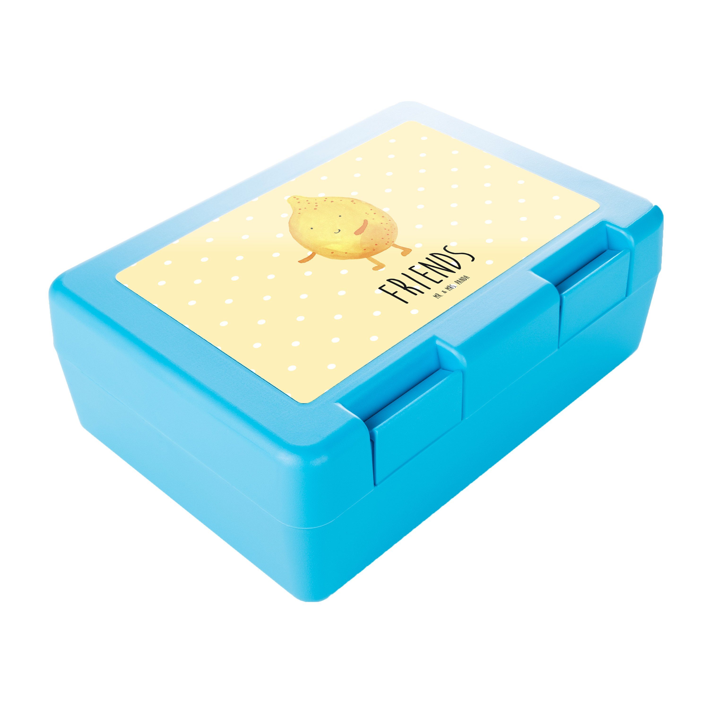 Mr. & Pastell - fehle, Kunststoff, Gelb Geschenk, Snackbox, - Premium Butterdose (1-tlg) Brotbox, Panda BestFriends-Lemon Mrs