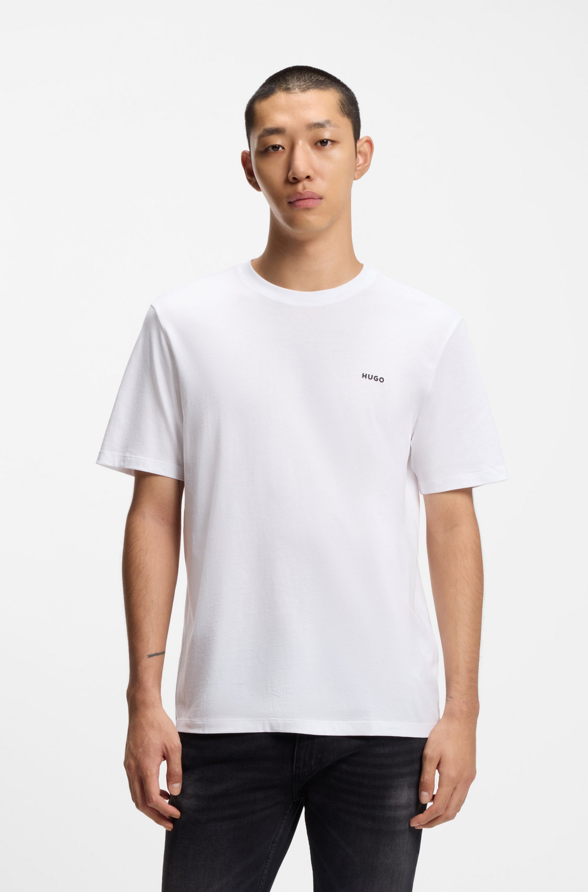 HUGO T-Shirt Dero Rundhalsausschnitt, Regular Fit, Basic Must Have günstig online kaufen