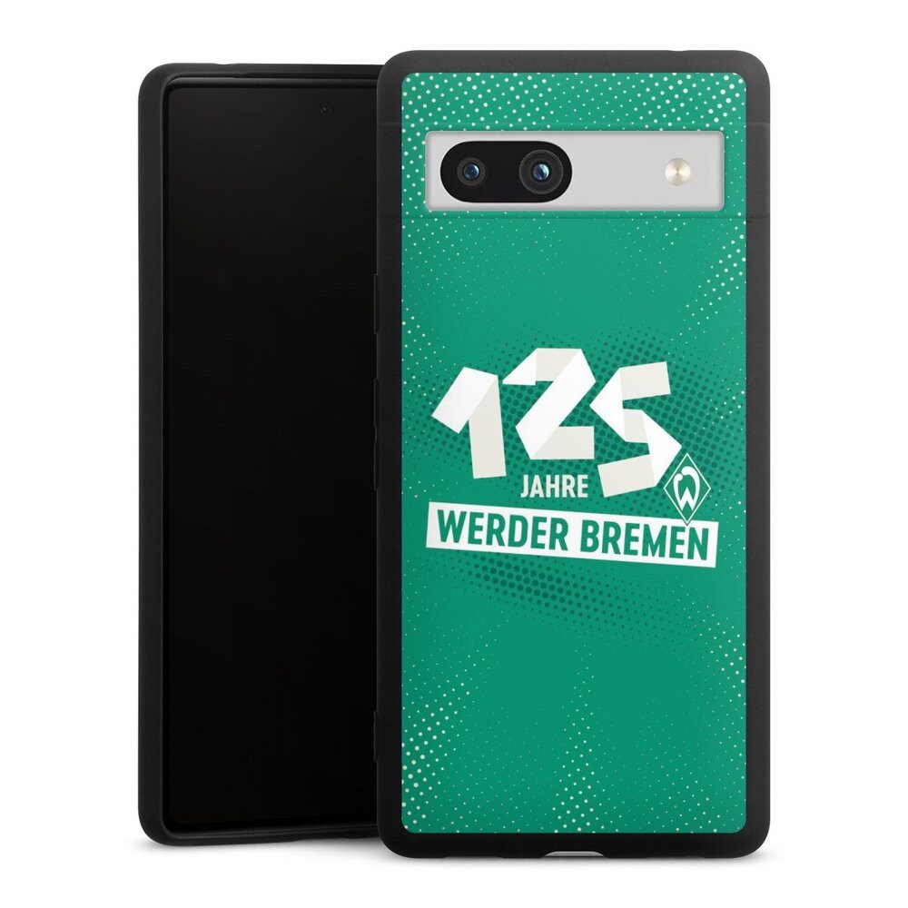 DeinDesign Handyhülle 125 Jahre Werder Bremen Offizielles Lizenzprodukt, Google Pixel 7a Silikon Hülle Premium Case Handy Schutzhülle