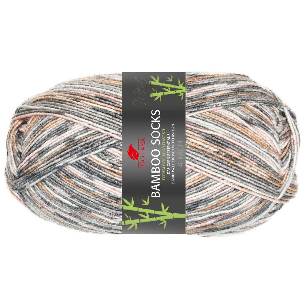 Pro Lana BAMBOO SOCKS color Häkelwolle, 400 m (seidenweiche und vegane 4-fach Sockenwolle), 100 g
