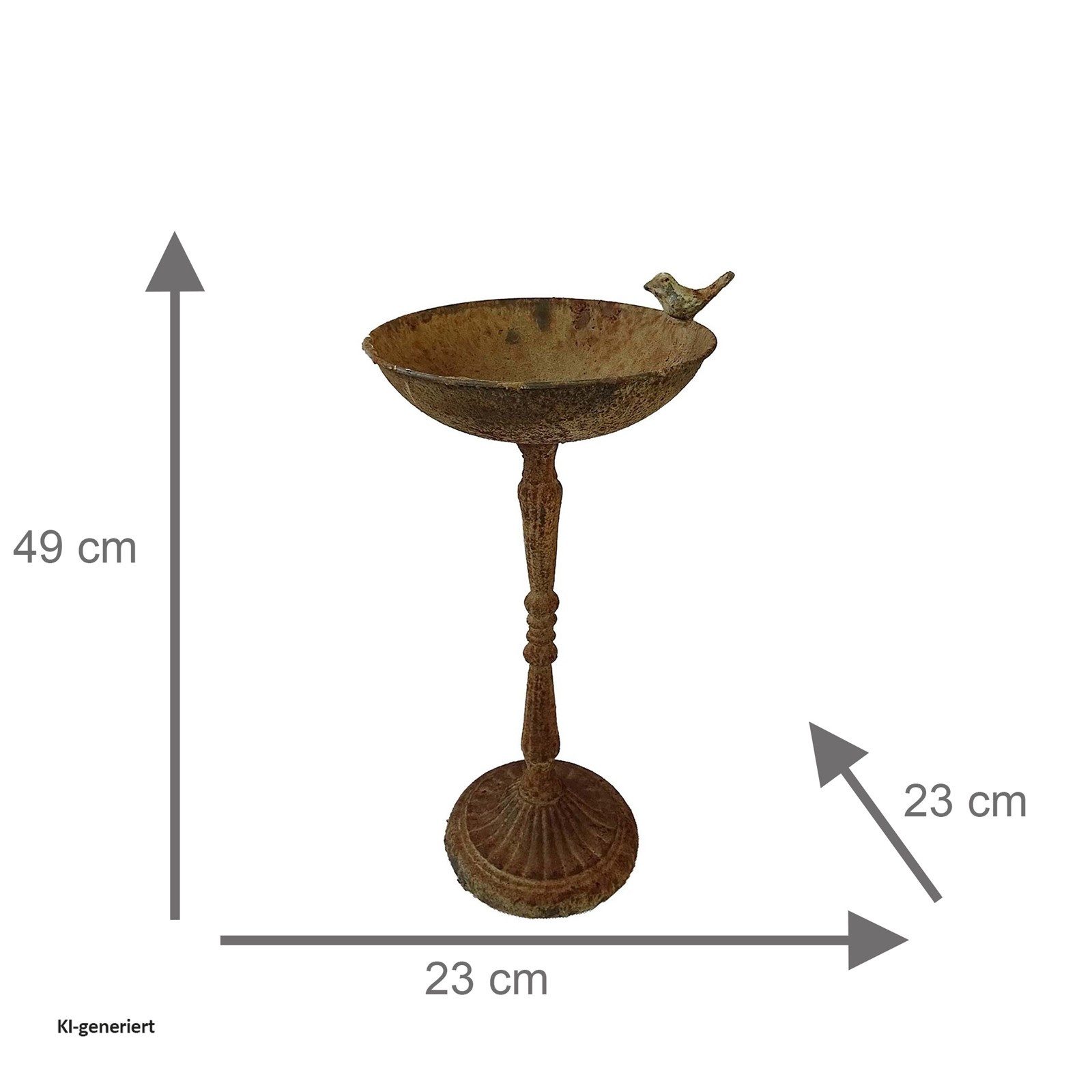 HTI-Line Vogeltränke Vogeltränke Verena Wasserstelle Vogelbad Ø 23 cm, Höhe 49 cm 2 l, Wasserstelle Vogelbad Ø 23 cm, Höhe 49 cm