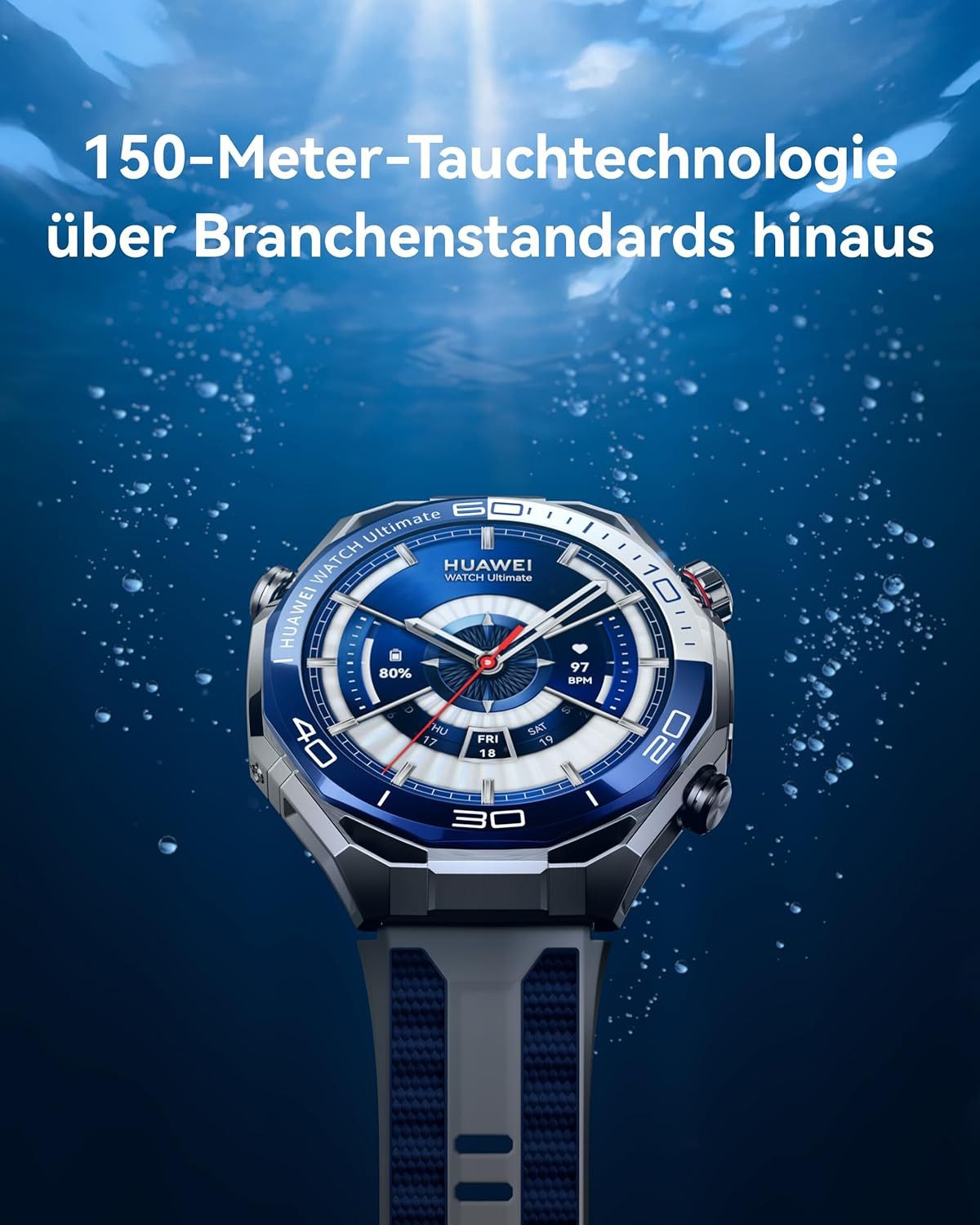 Huawei Herren"s GPS Uhr mit Herzfrequenz, SPO2 & Schlafmonitor Smartwatch, Wasserdicht IP68 mit eSIM-Anrufen, Outdoor- & Gesundheitsfunktionen