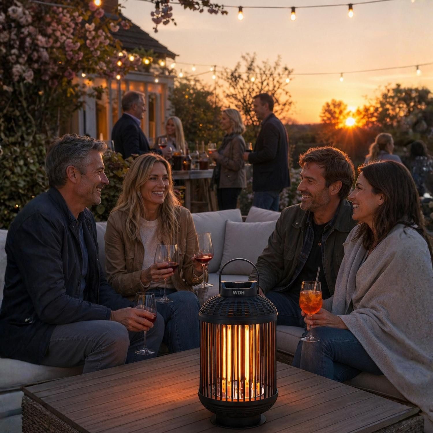 WDH Heizstrahler Standheizstrahler WDH-12HL, 1200 W, für den Außenbereich geeignet – Bild 5 von 5