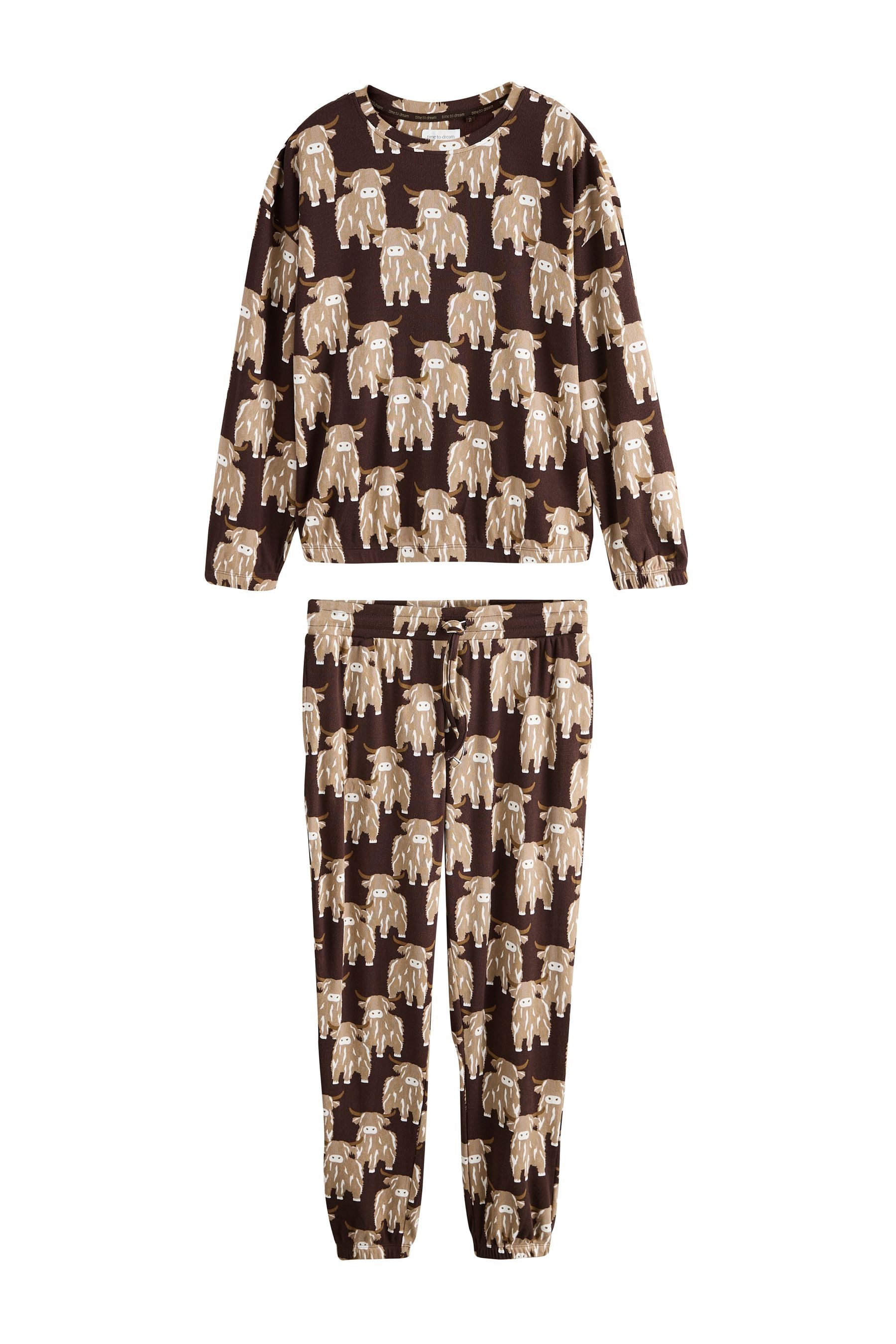 Next Pyjama Langärmeliger, gemütlicher Schlafanzug, Kurzgröße (2 tlg)